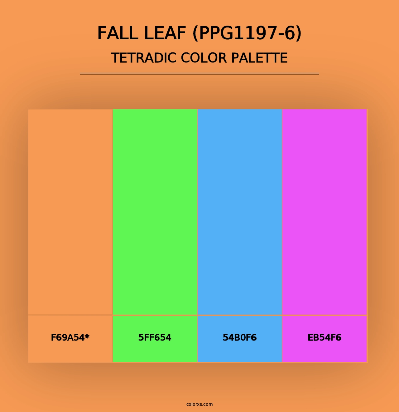 Fall Leaf (PPG1197-6) - Tetradic Color Palette