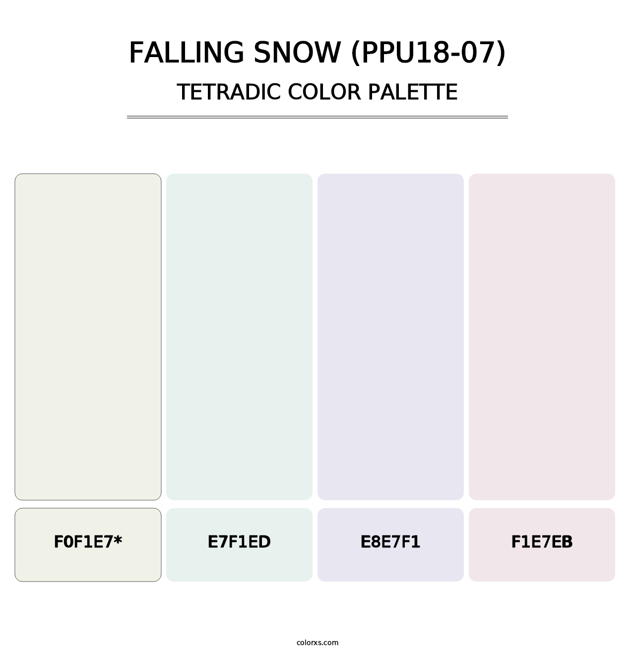 Falling Snow (PPU18-07) - Tetradic Color Palette