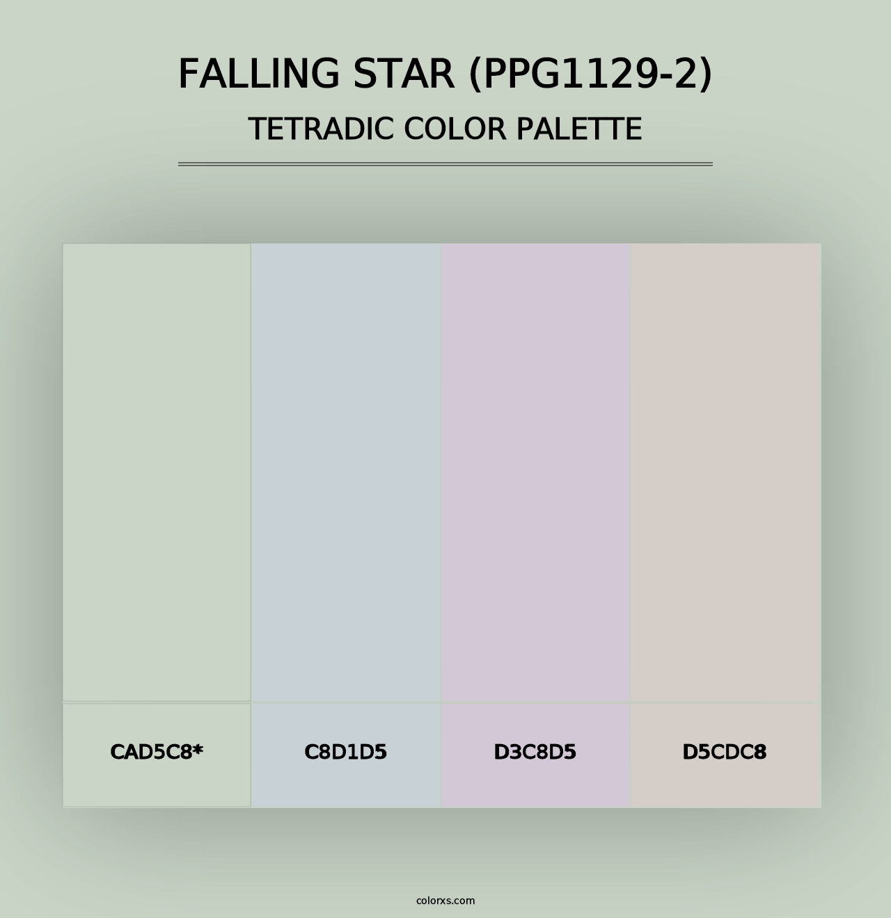 Falling Star (PPG1129-2) - Tetradic Color Palette