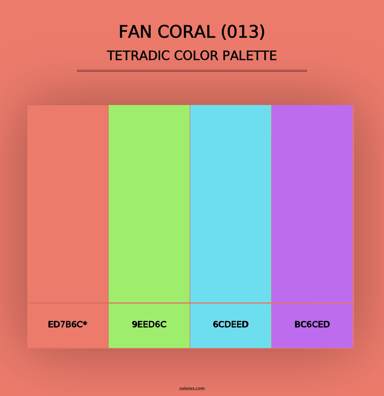 Fan Coral (013) - Tetradic Color Palette