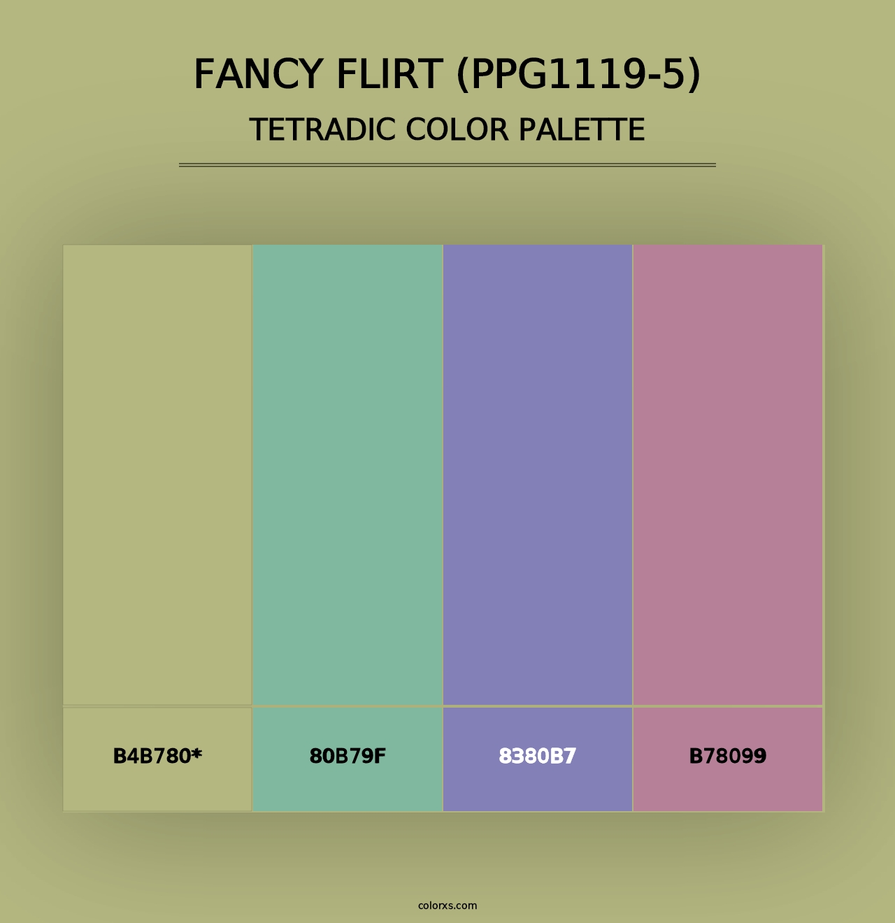 Fancy Flirt (PPG1119-5) - Tetradic Color Palette