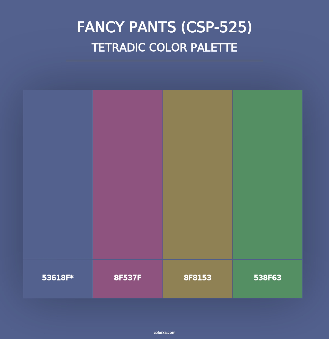 Fancy Pants (CSP-525) - Tetradic Color Palette