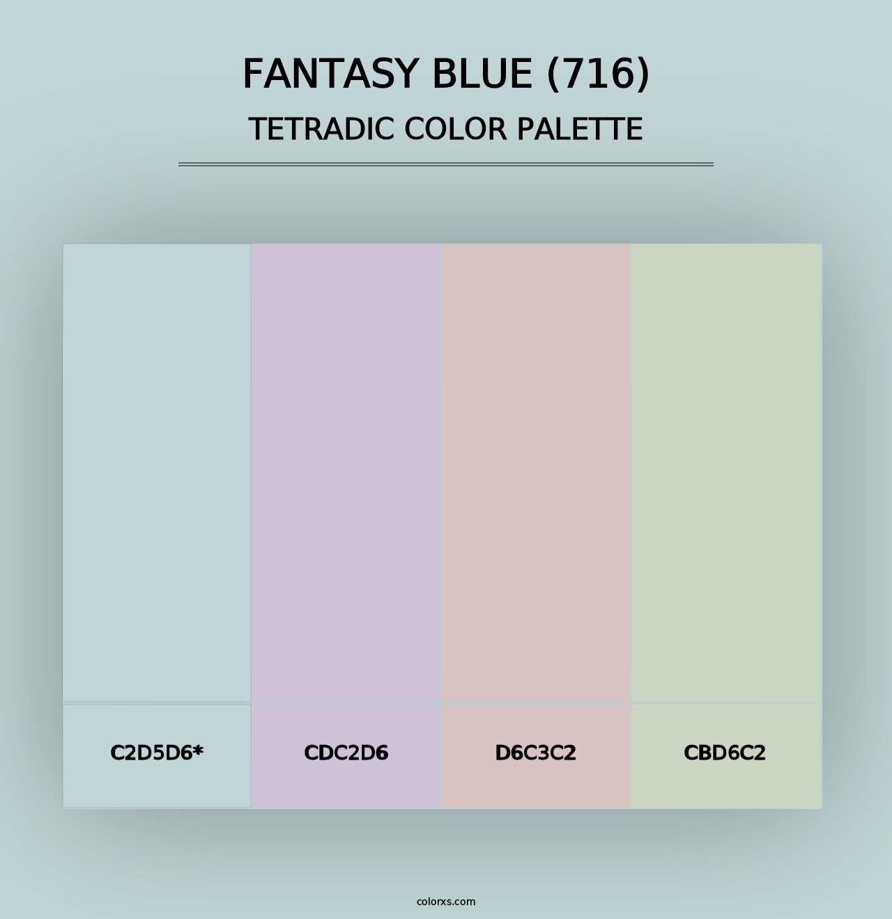 Fantasy Blue (716) - Tetradic Color Palette