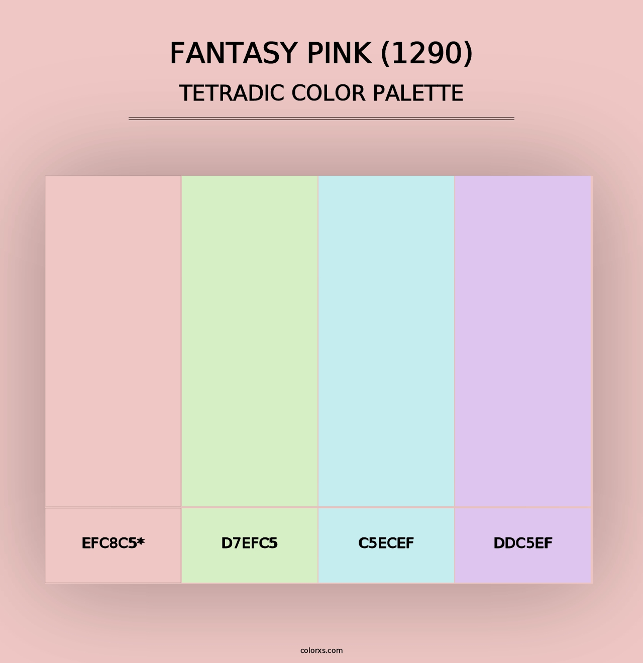 Fantasy Pink (1290) - Tetradic Color Palette