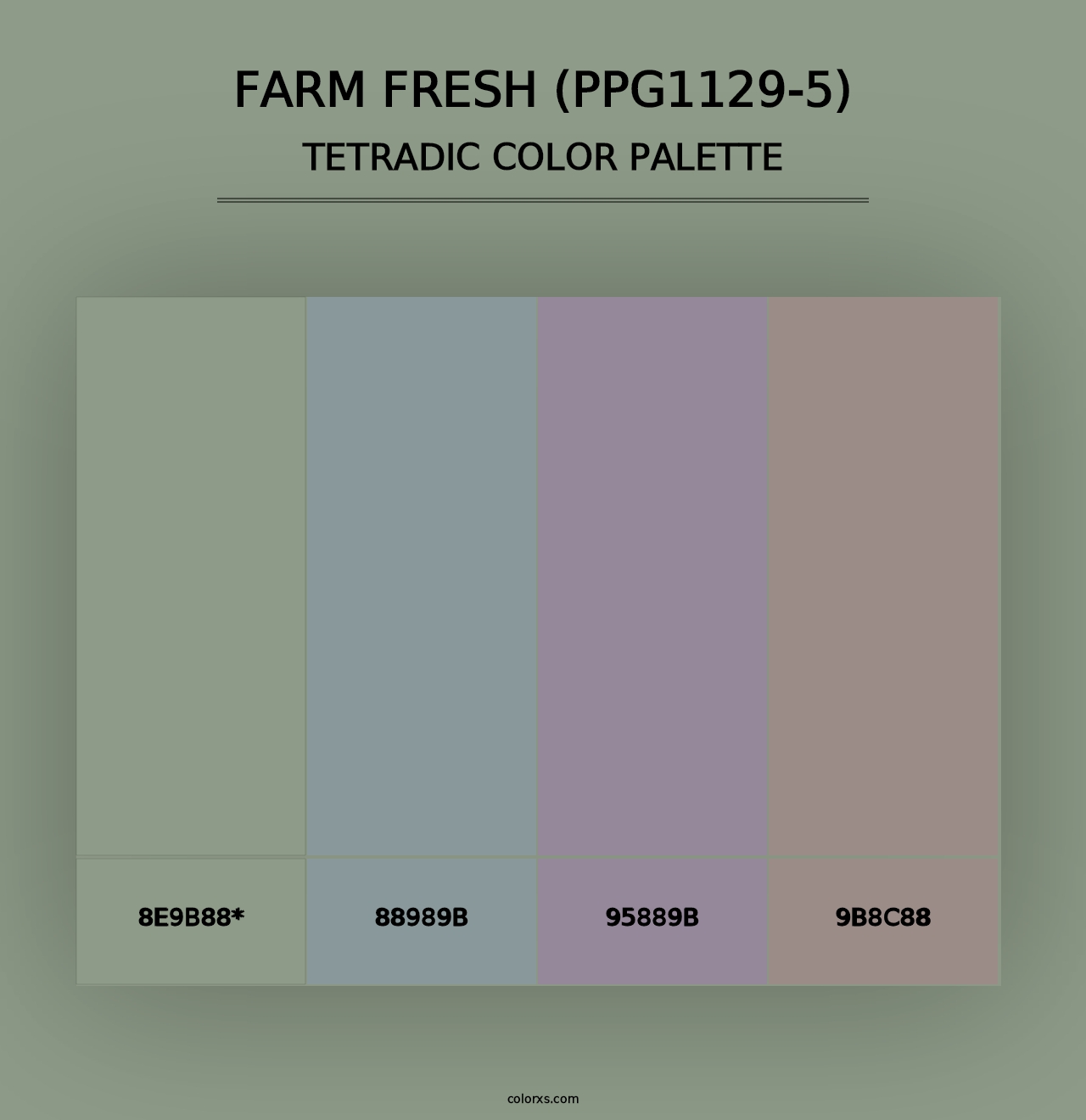 Farm Fresh (PPG1129-5) - Tetradic Color Palette