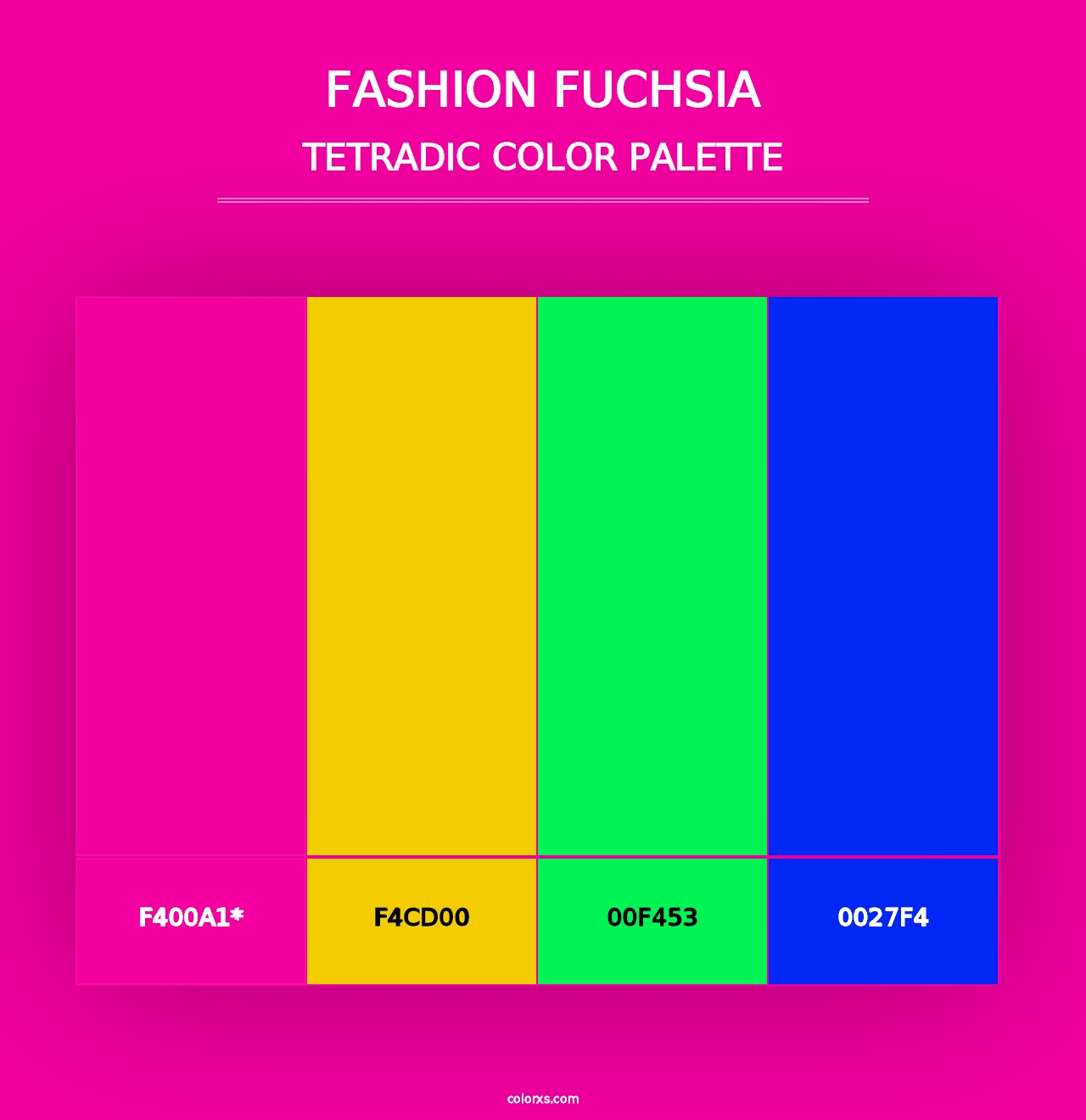 Fashion fuchsia - Tetradic Color Palette