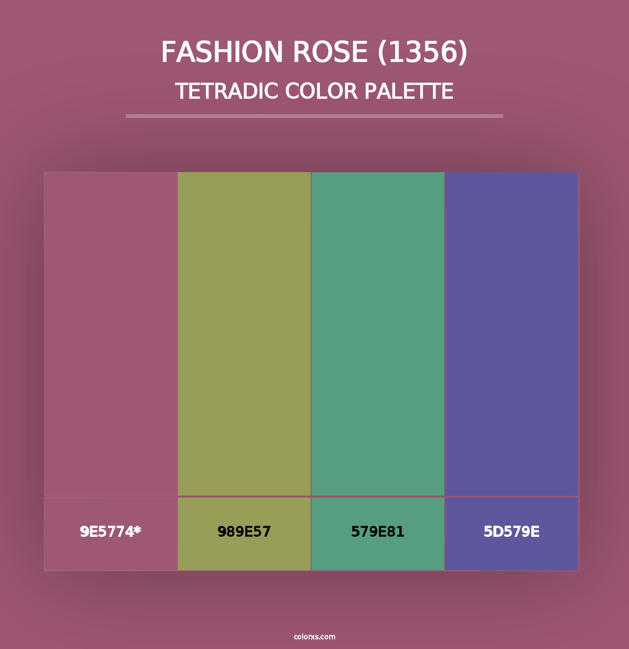 Fashion Rose (1356) - Tetradic Color Palette