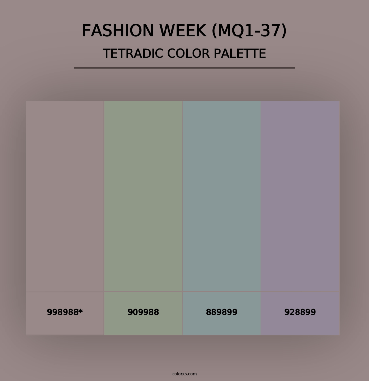 Fashion Week (MQ1-37) - Tetradic Color Palette