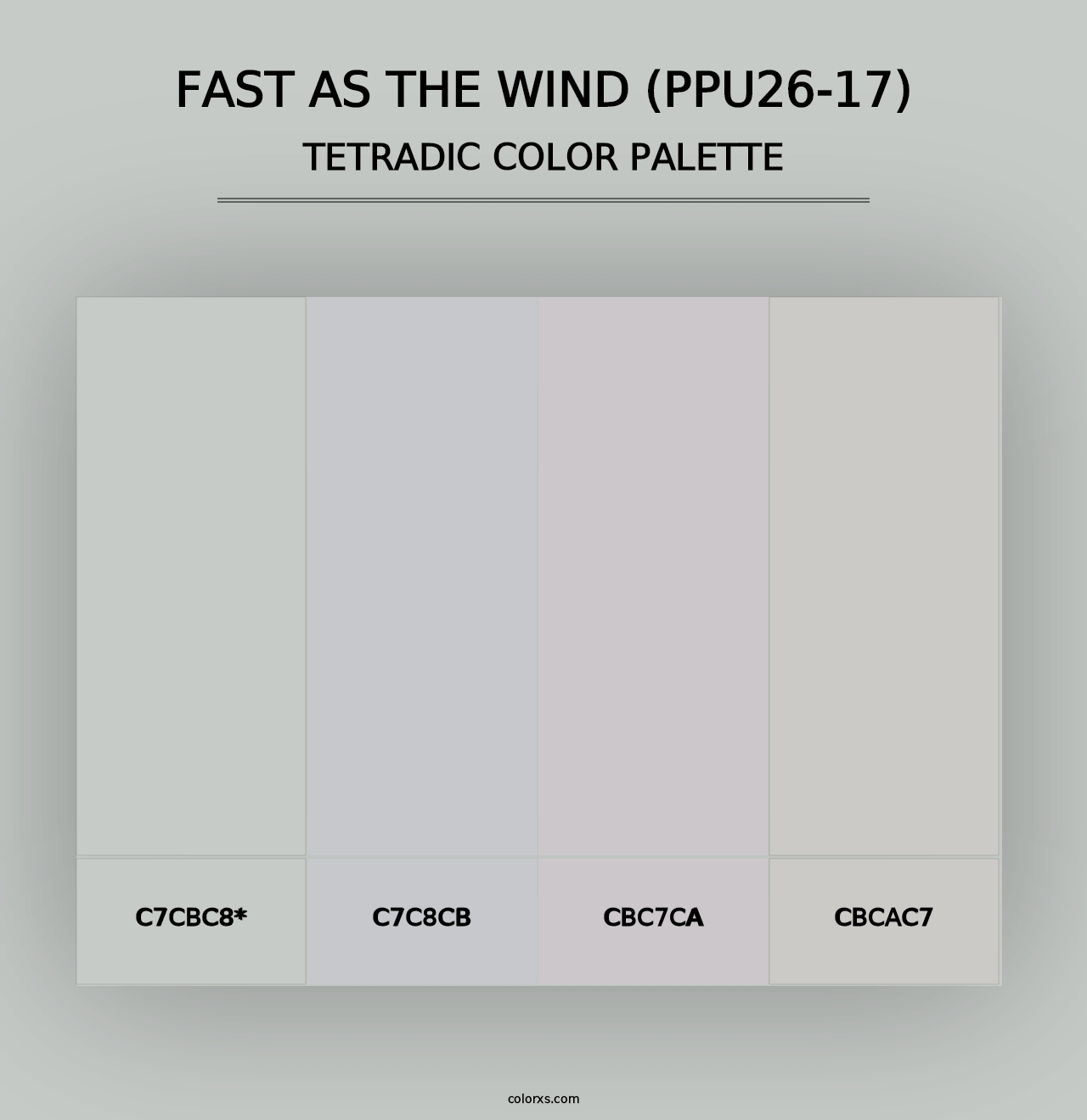 Fast As The Wind (PPU26-17) - Tetradic Color Palette