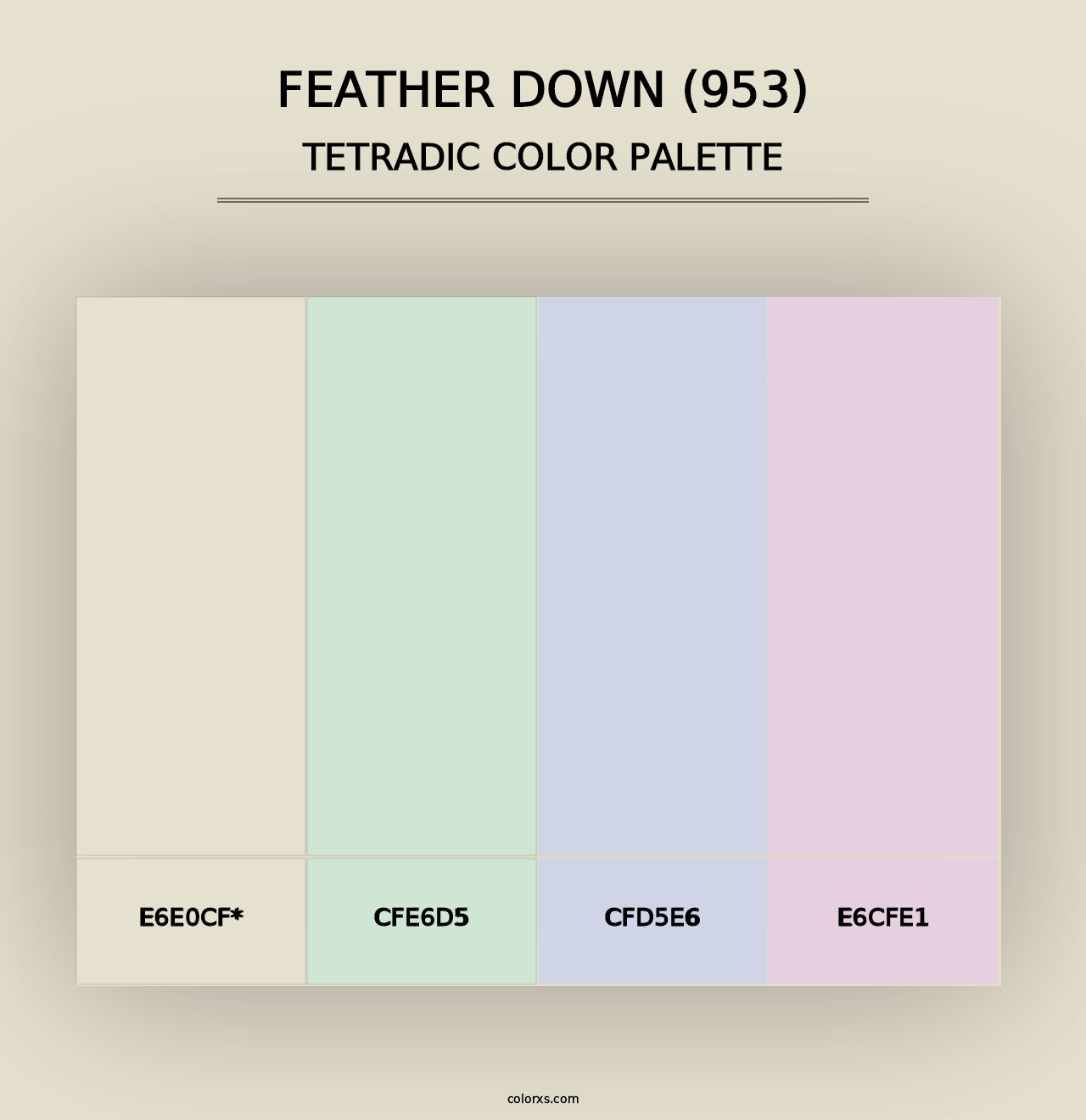 Feather Down (953) - Tetradic Color Palette