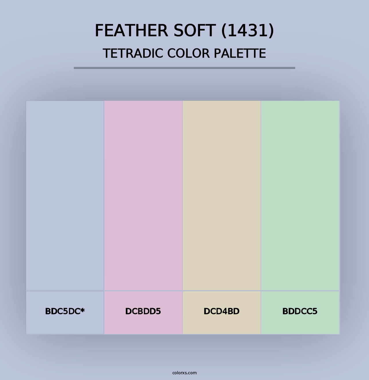 Feather Soft (1431) - Tetradic Color Palette