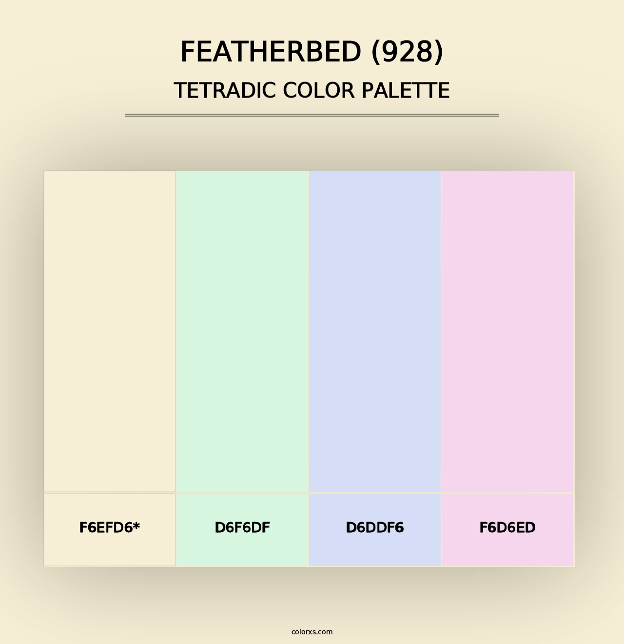 Featherbed (928) - Tetradic Color Palette