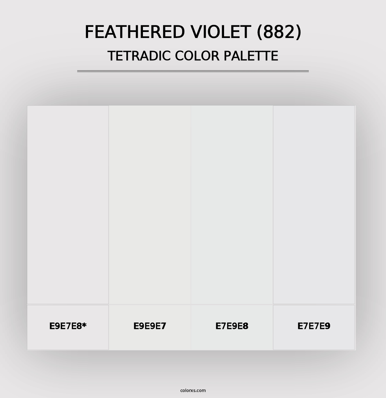 Feathered Violet (882) - Tetradic Color Palette