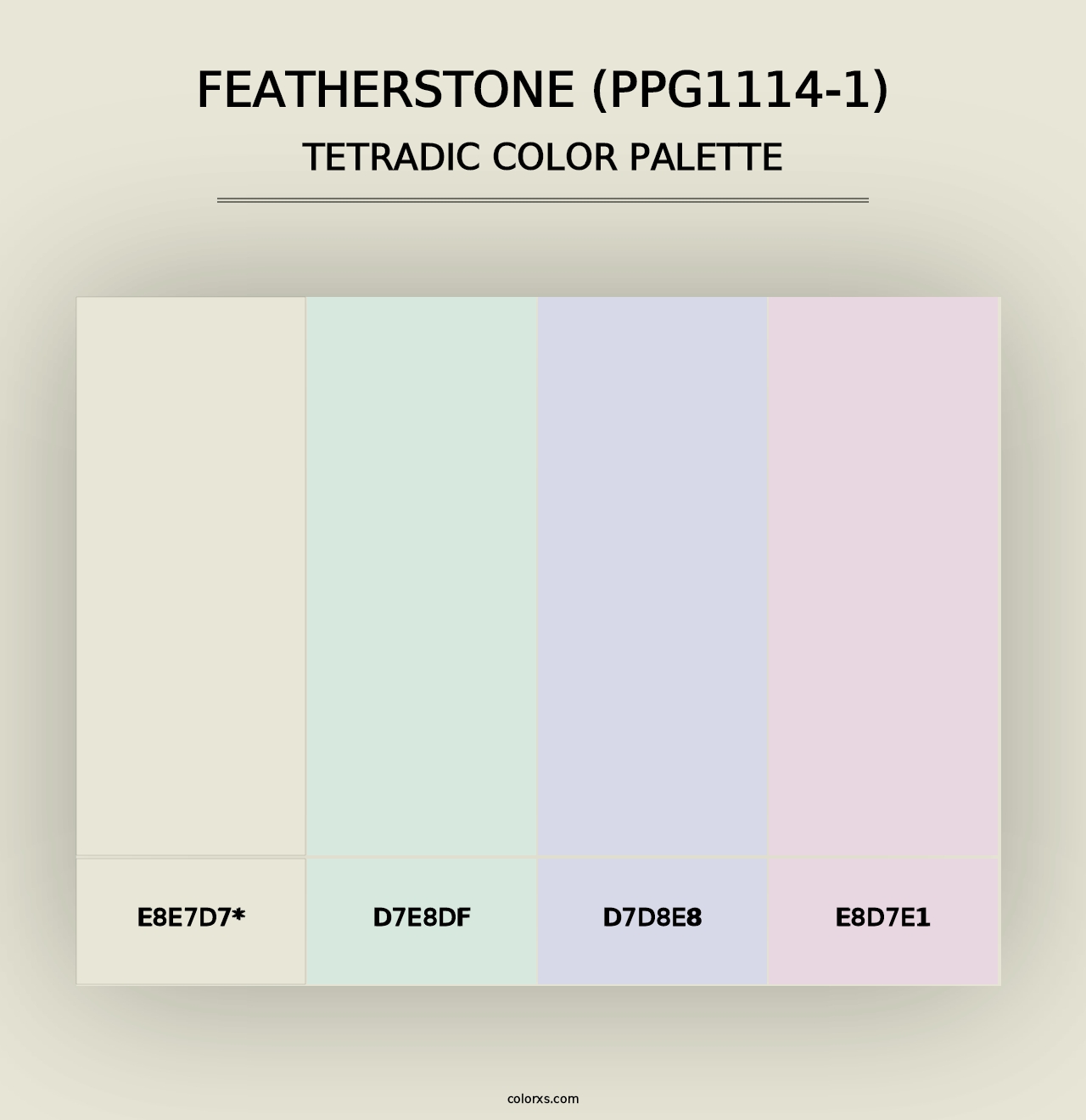 Featherstone (PPG1114-1) - Tetradic Color Palette