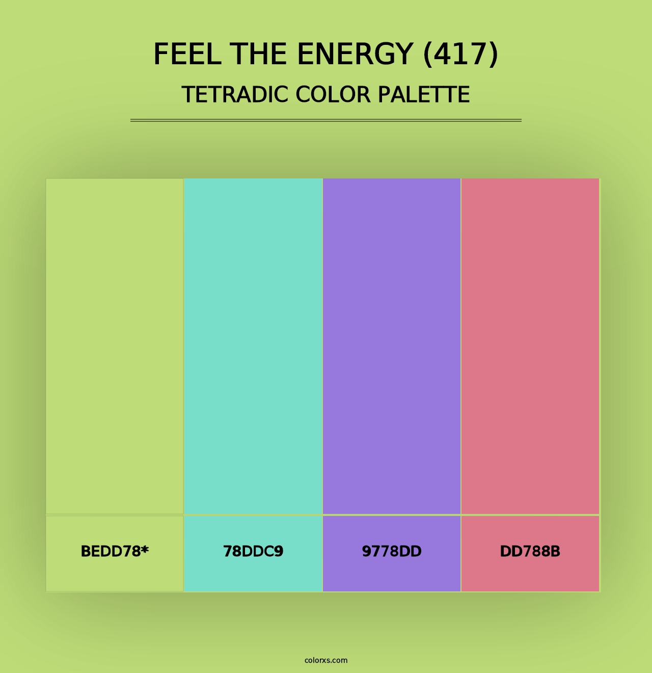 Feel the Energy (417) - Tetradic Color Palette