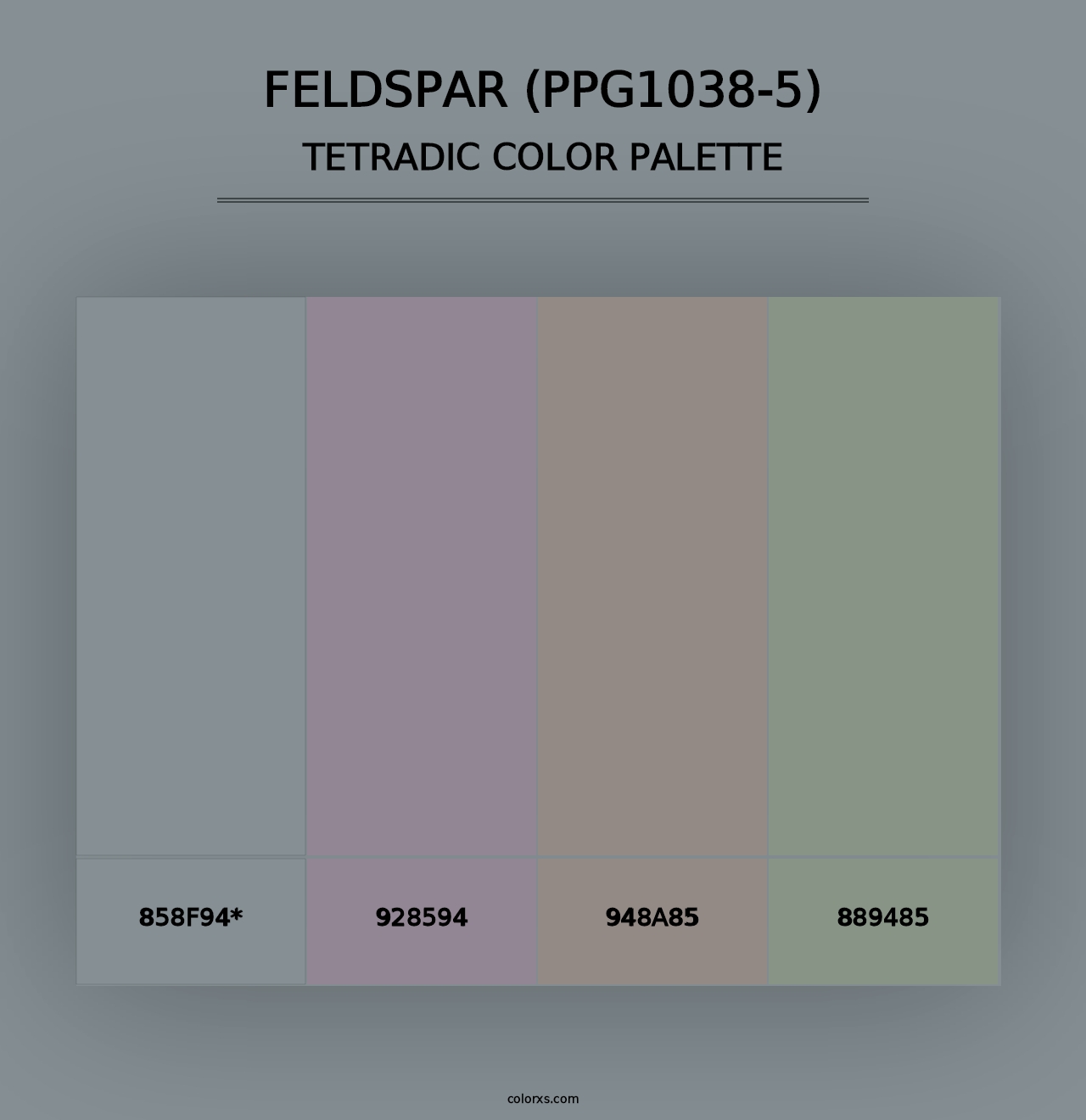 Feldspar (PPG1038-5) - Tetradic Color Palette