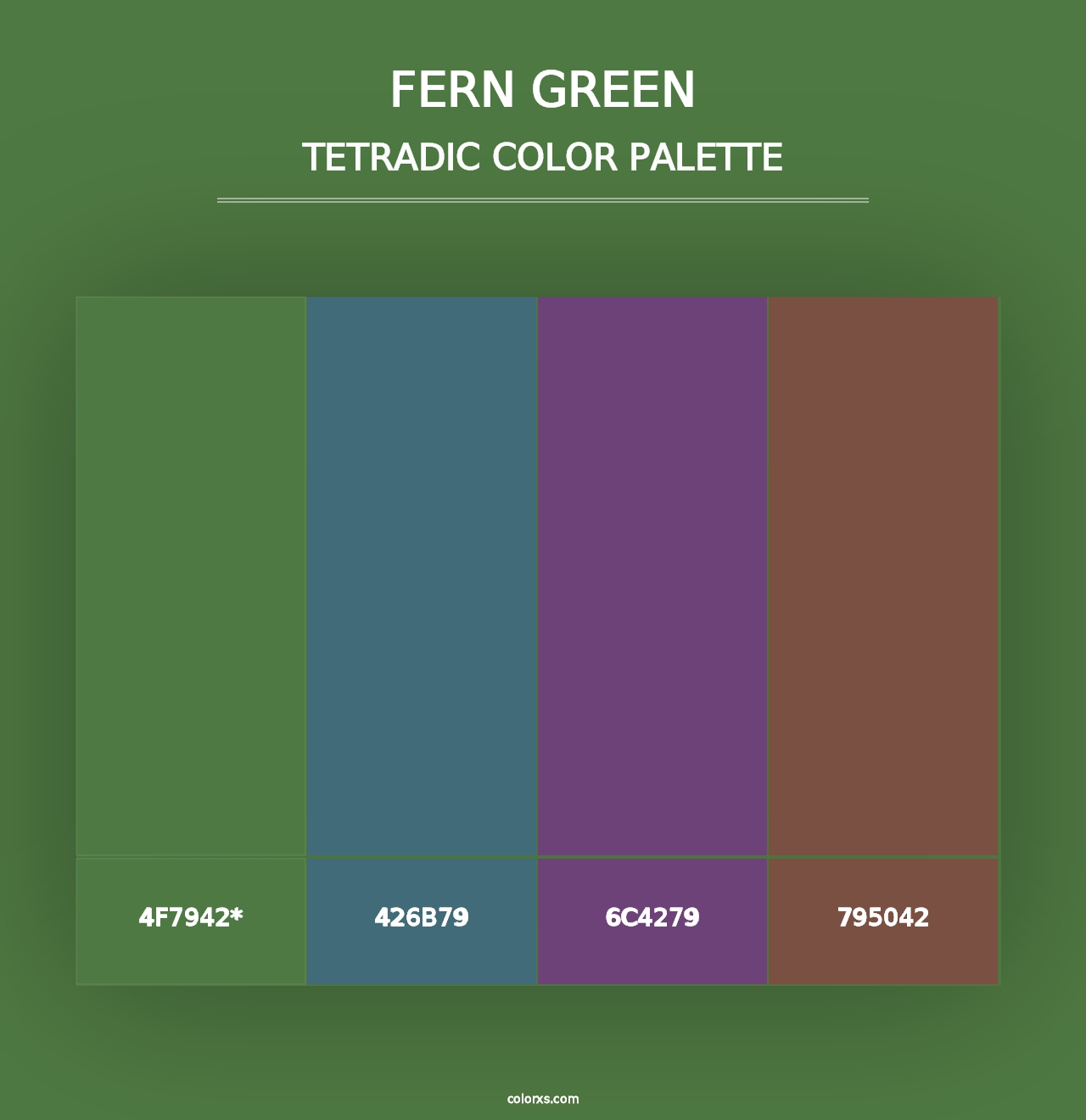 Fern green - Tetradic Color Palette