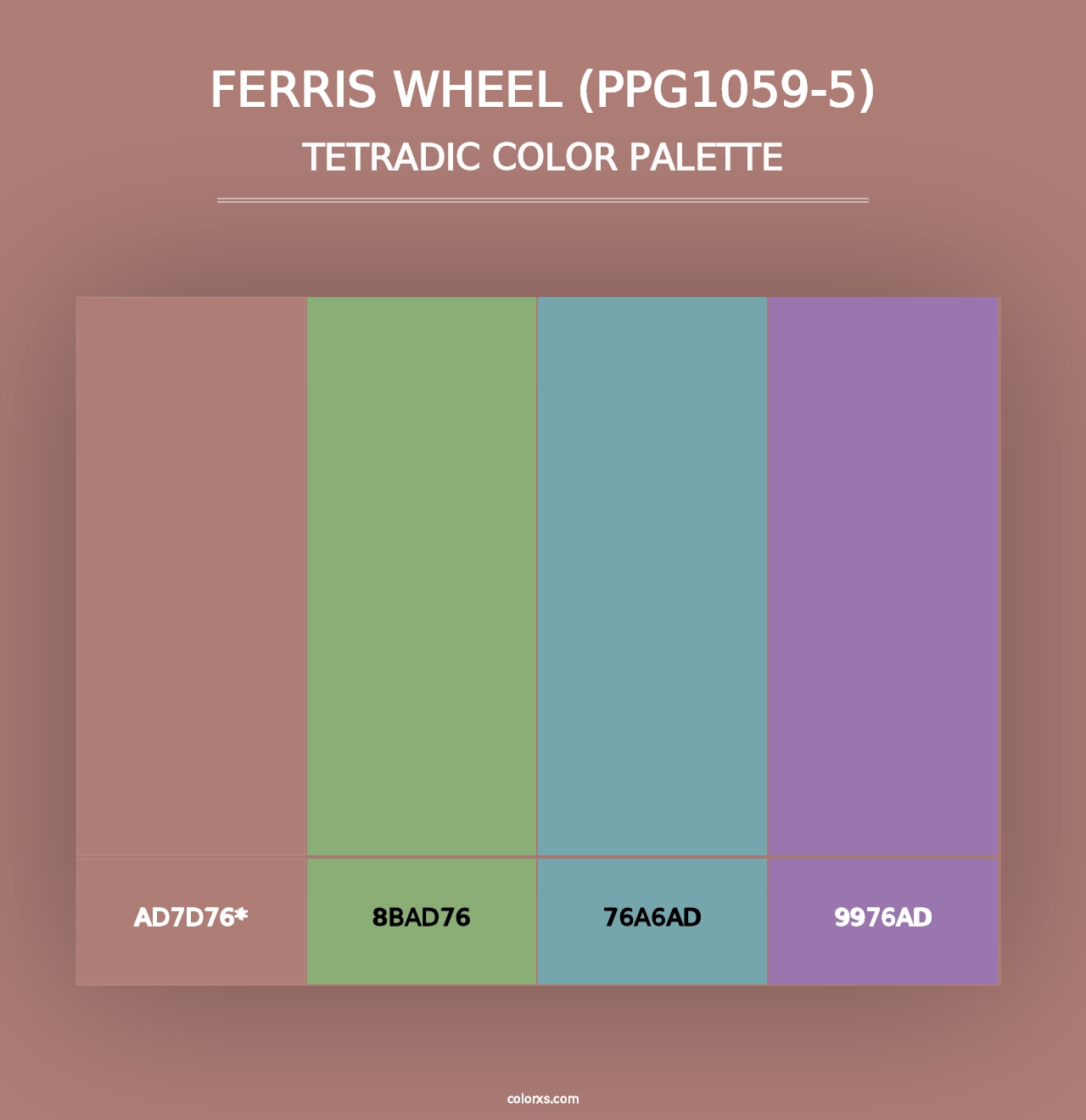 Ferris Wheel (PPG1059-5) - Tetradic Color Palette