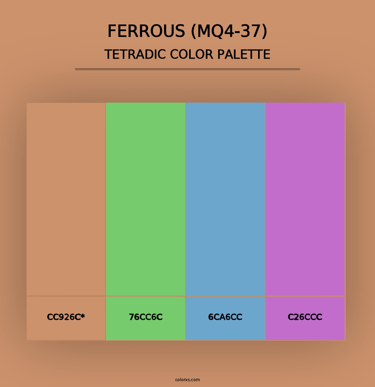 Ferrous (MQ4-37) - Tetradic Color Palette