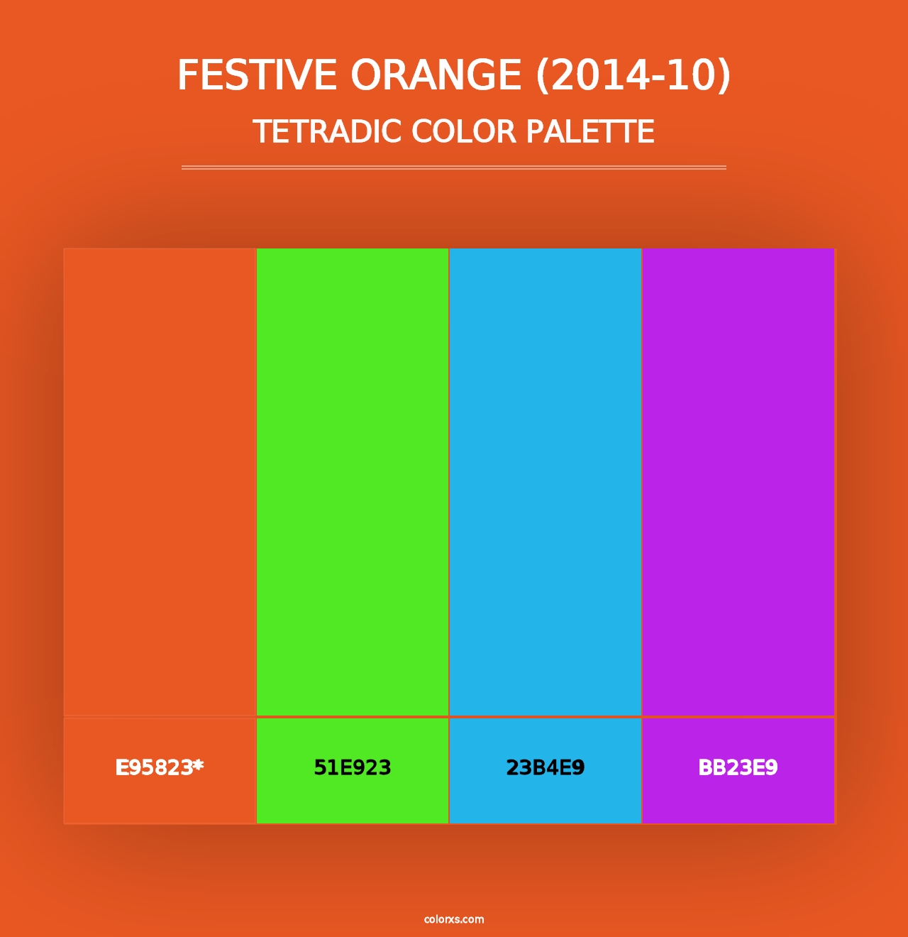 Festive Orange (2014-10) - Tetradic Color Palette