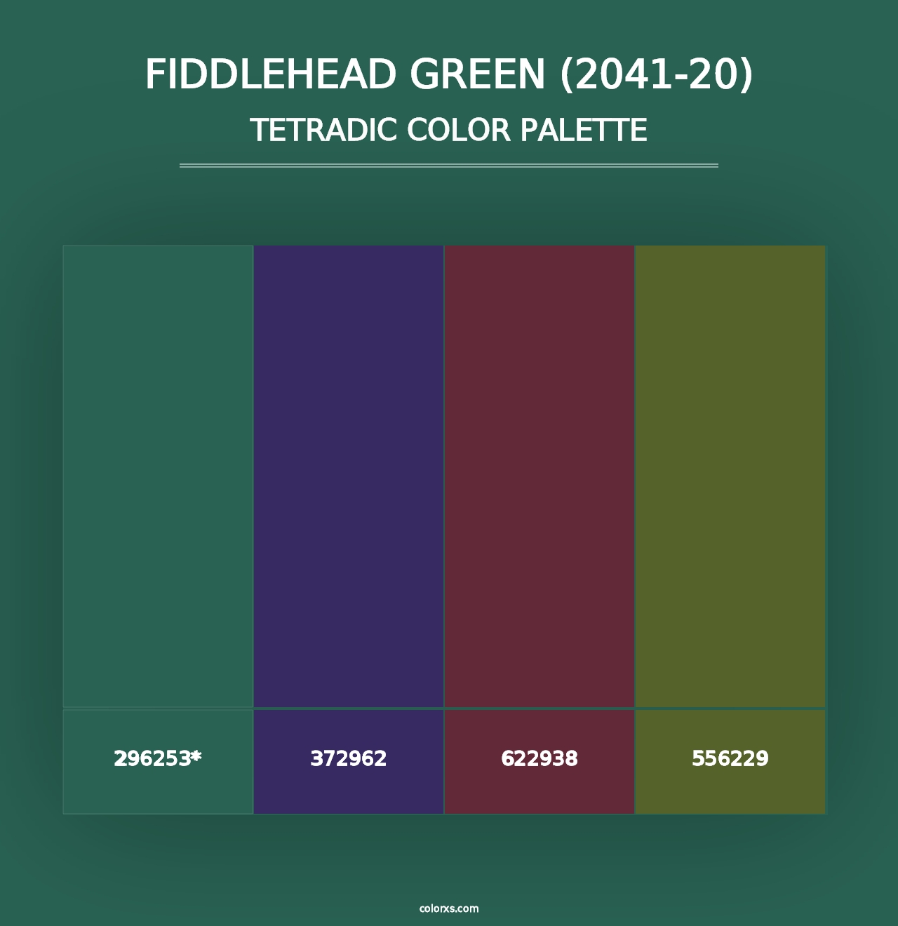 Fiddlehead Green (2041-20) - Tetradic Color Palette