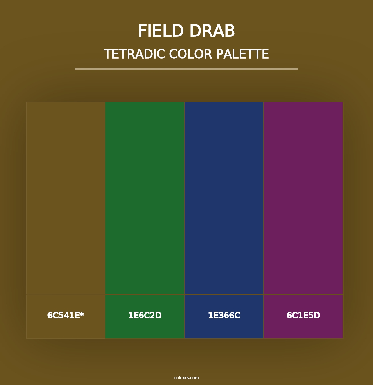 Field Drab - Tetradic Color Palette