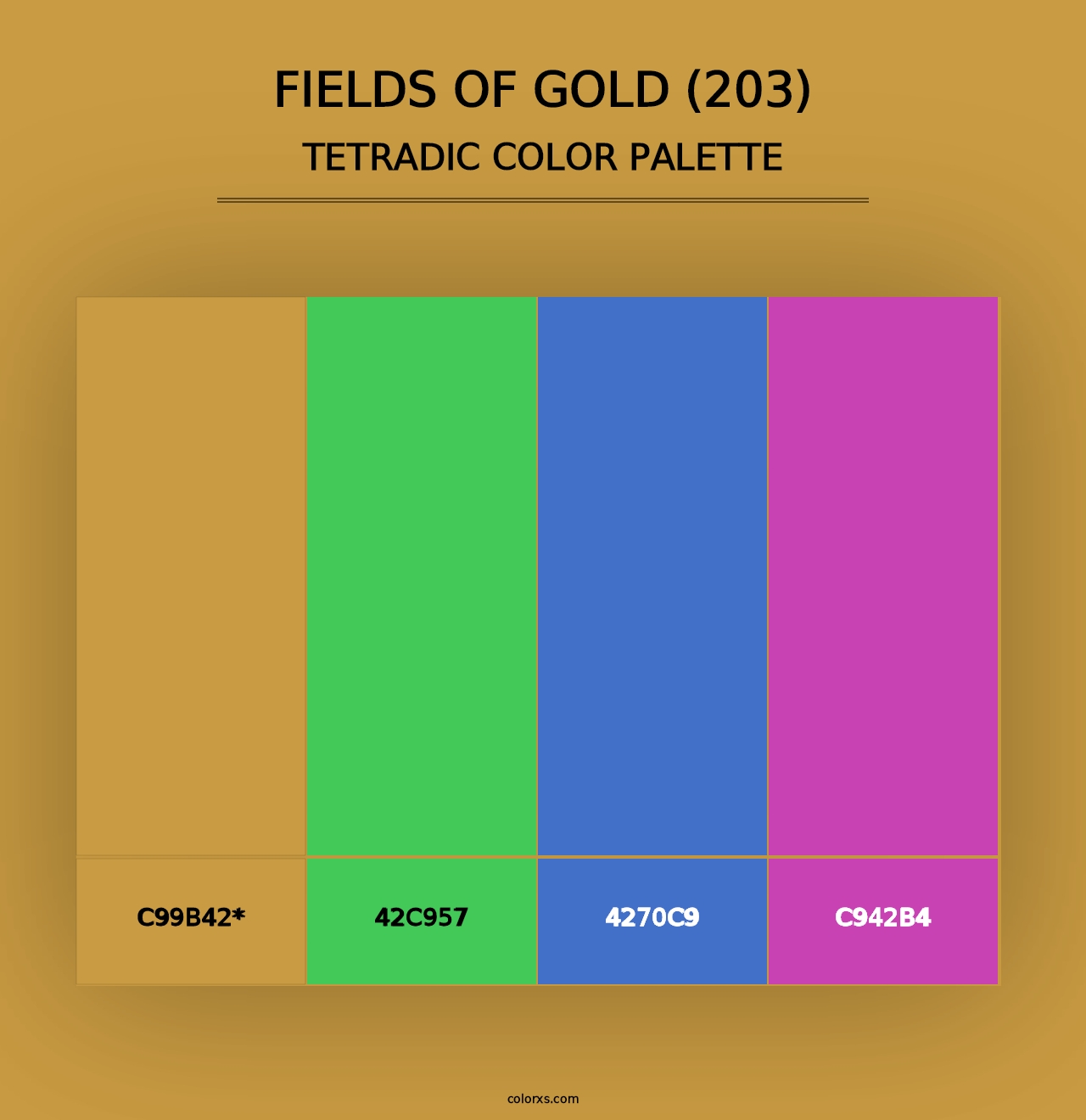 Fields of Gold (203) - Tetradic Color Palette