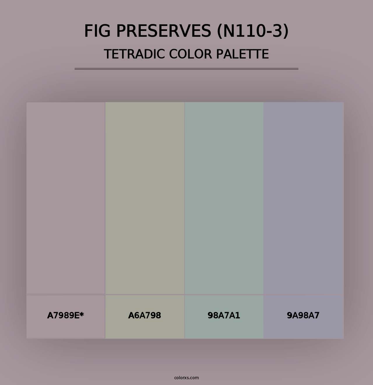 Fig Preserves (N110-3) - Tetradic Color Palette