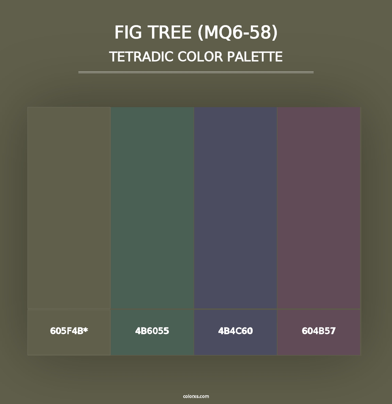 Fig Tree (MQ6-58) - Tetradic Color Palette