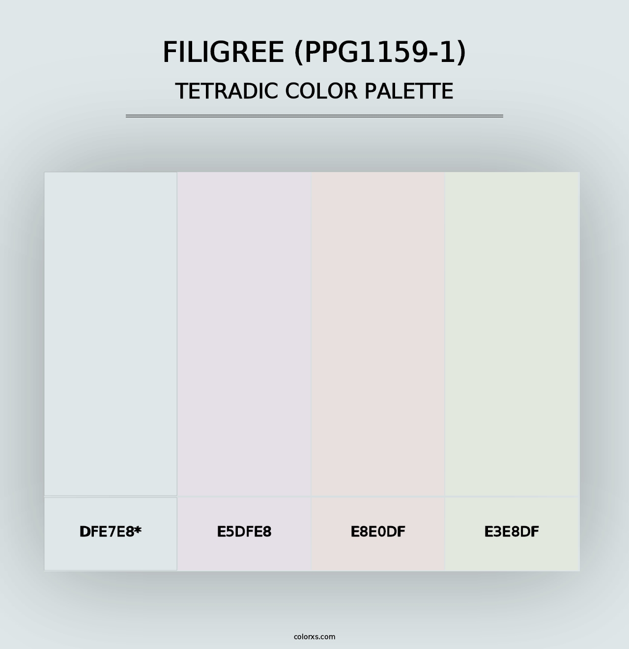 Filigree (PPG1159-1) - Tetradic Color Palette