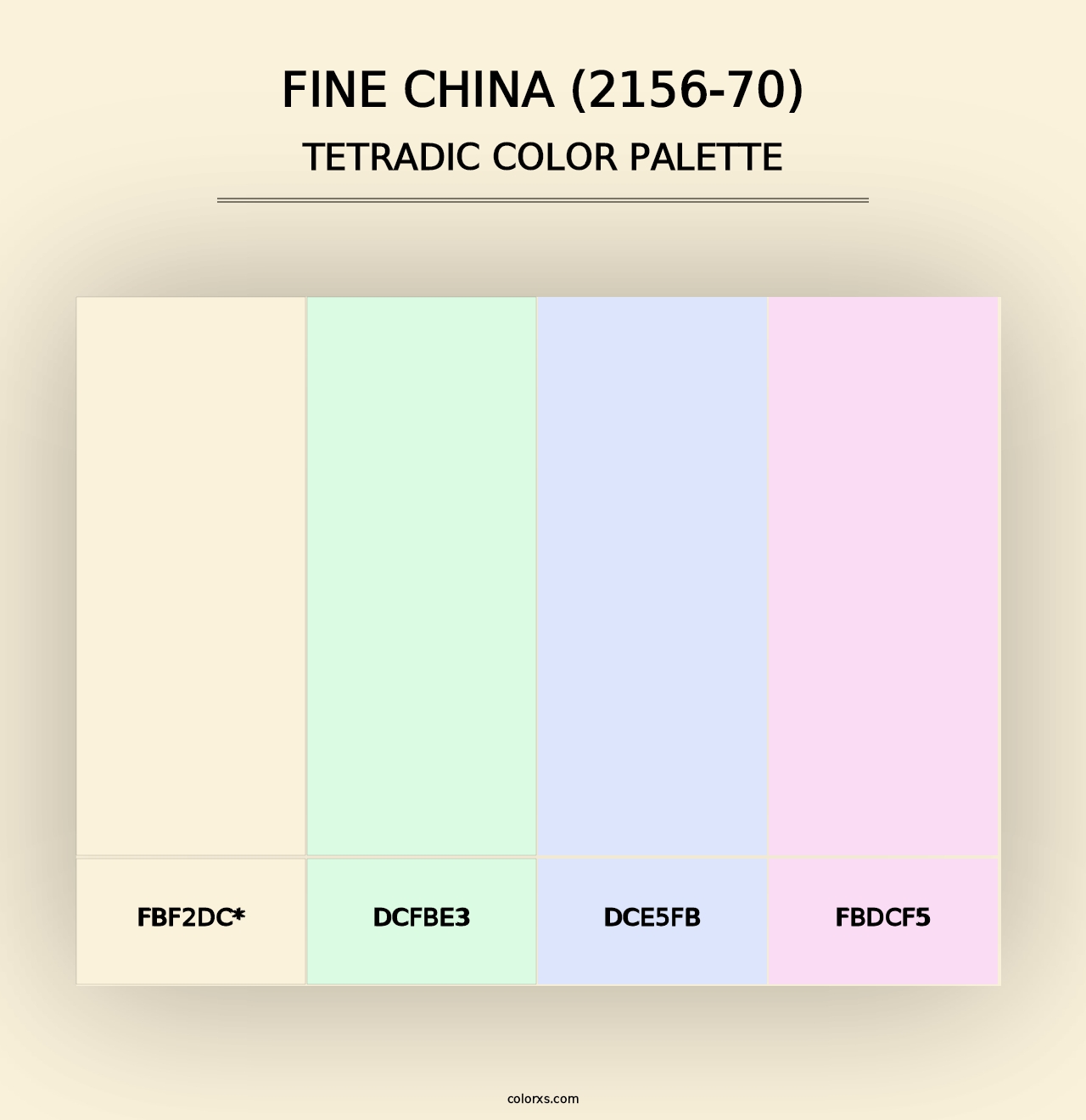 Fine China (2156-70) - Tetradic Color Palette