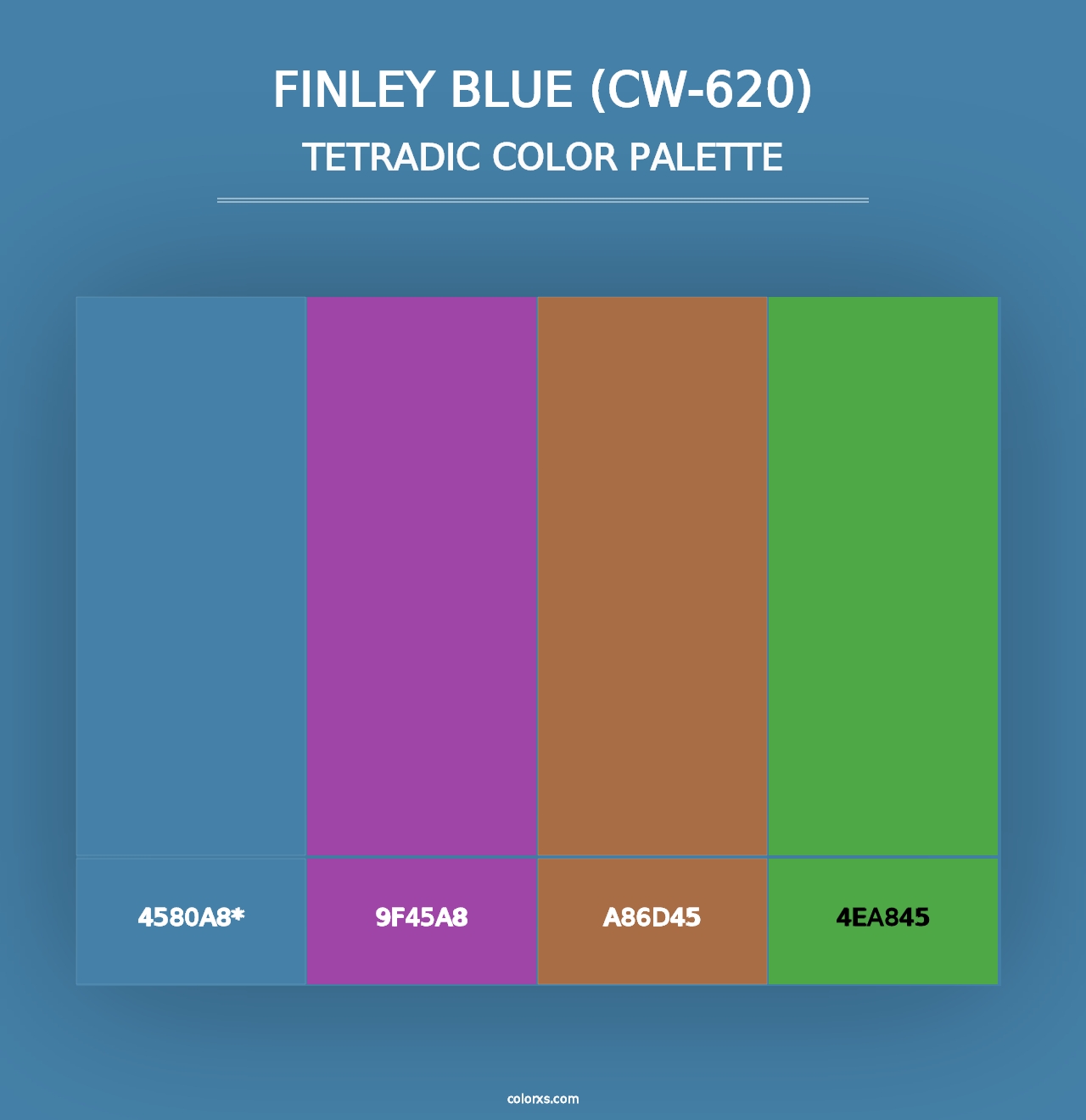 Finley Blue (CW-620) - Tetradic Color Palette