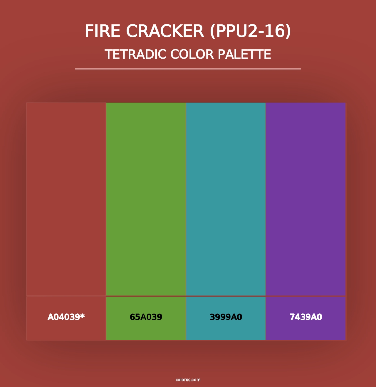 Fire Cracker (PPU2-16) - Tetradic Color Palette