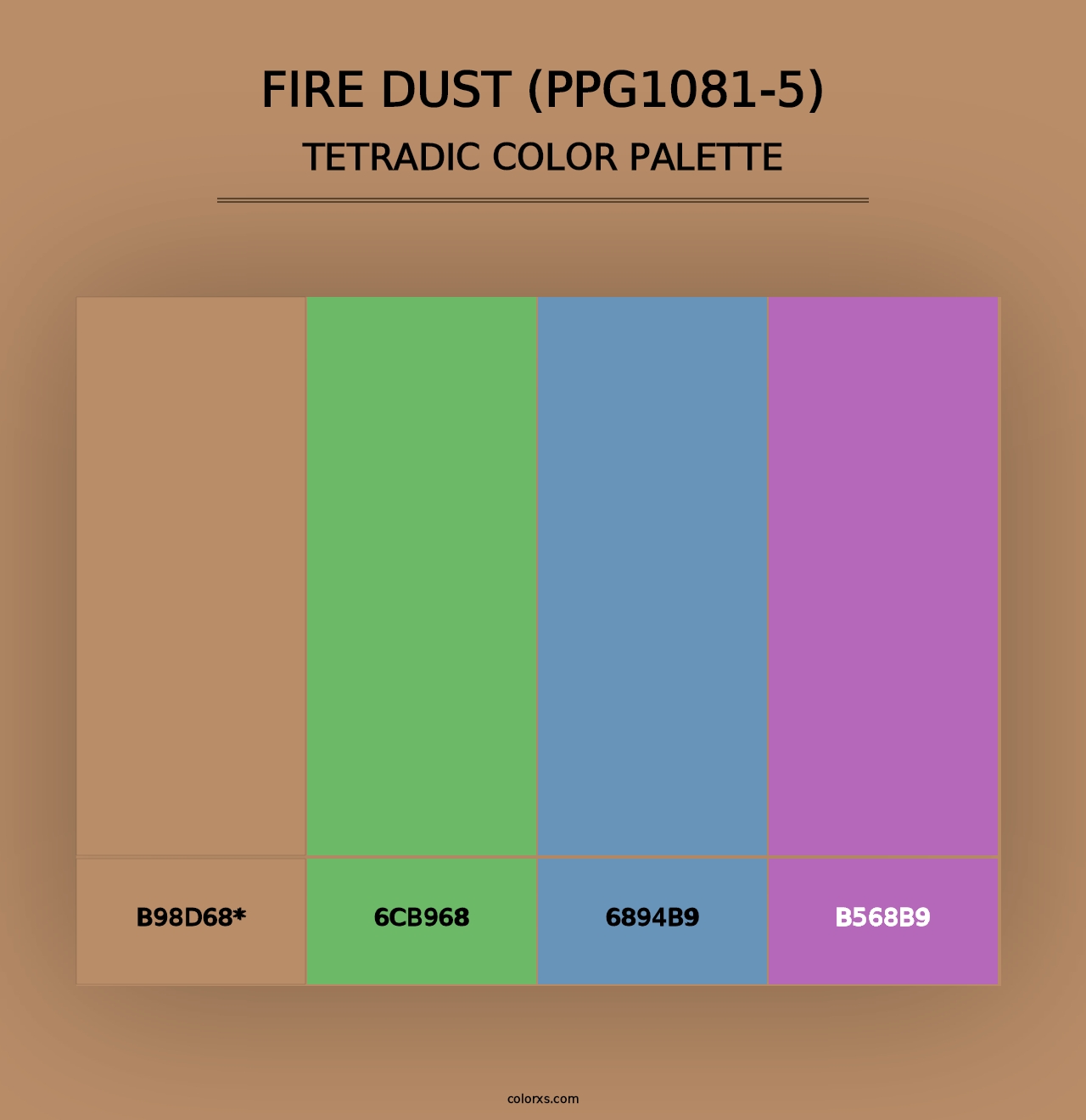 Fire Dust (PPG1081-5) - Tetradic Color Palette