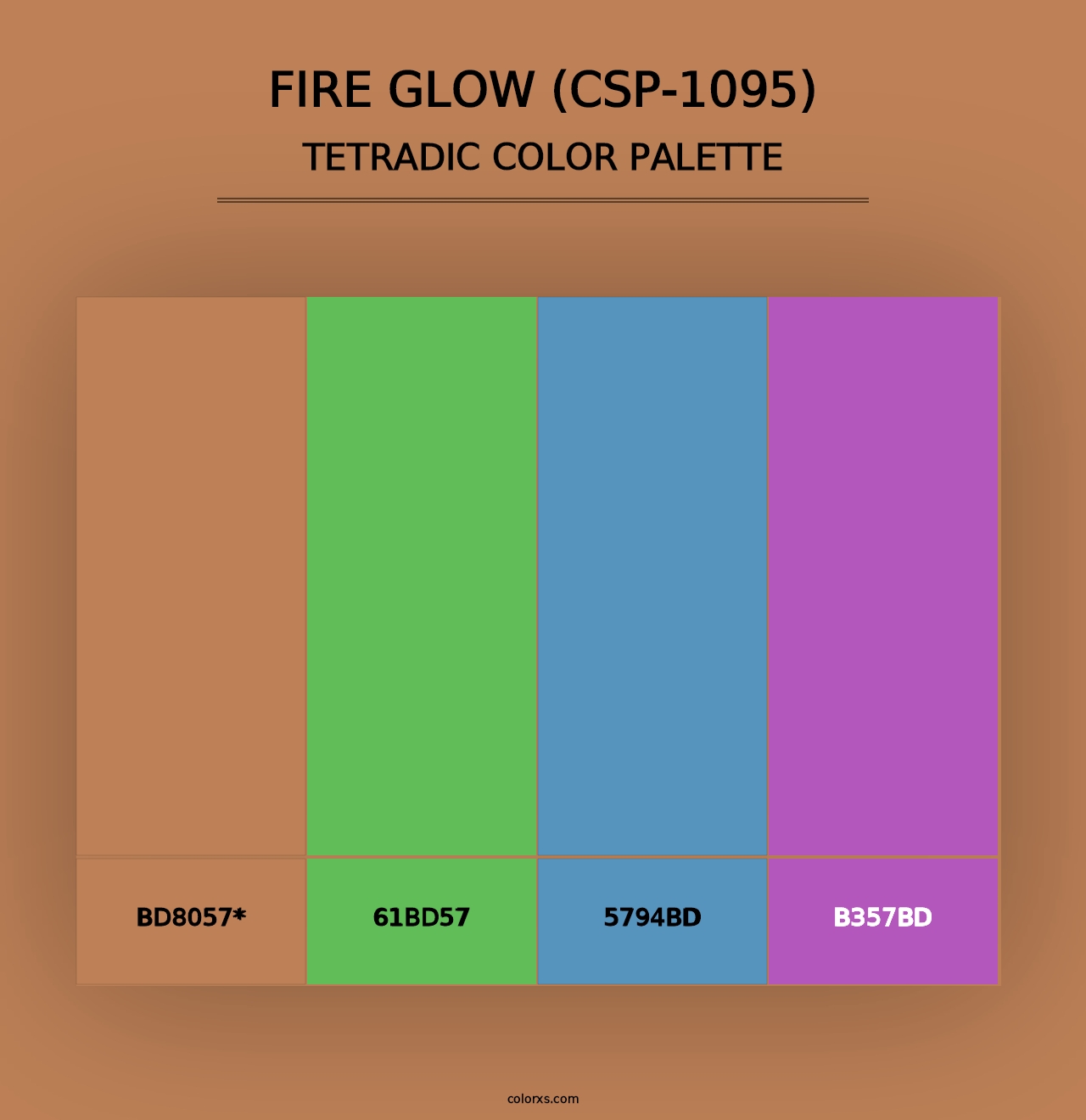 Fire Glow (CSP-1095) - Tetradic Color Palette