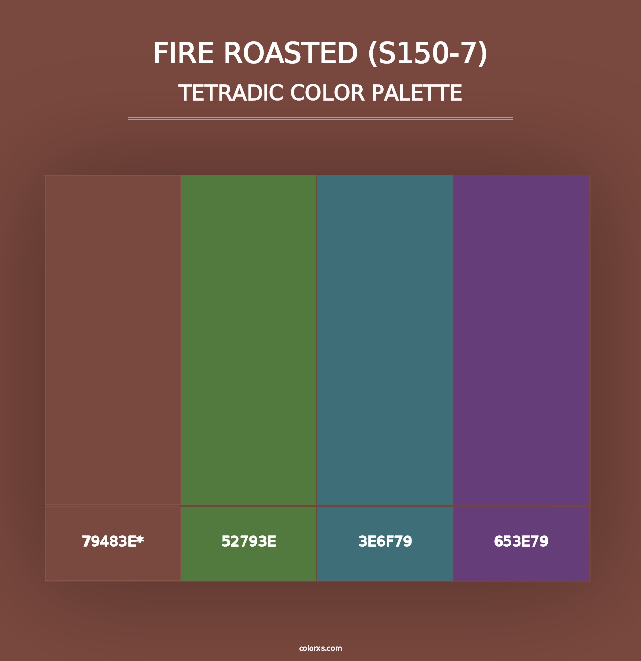 Fire Roasted (S150-7) - Tetradic Color Palette