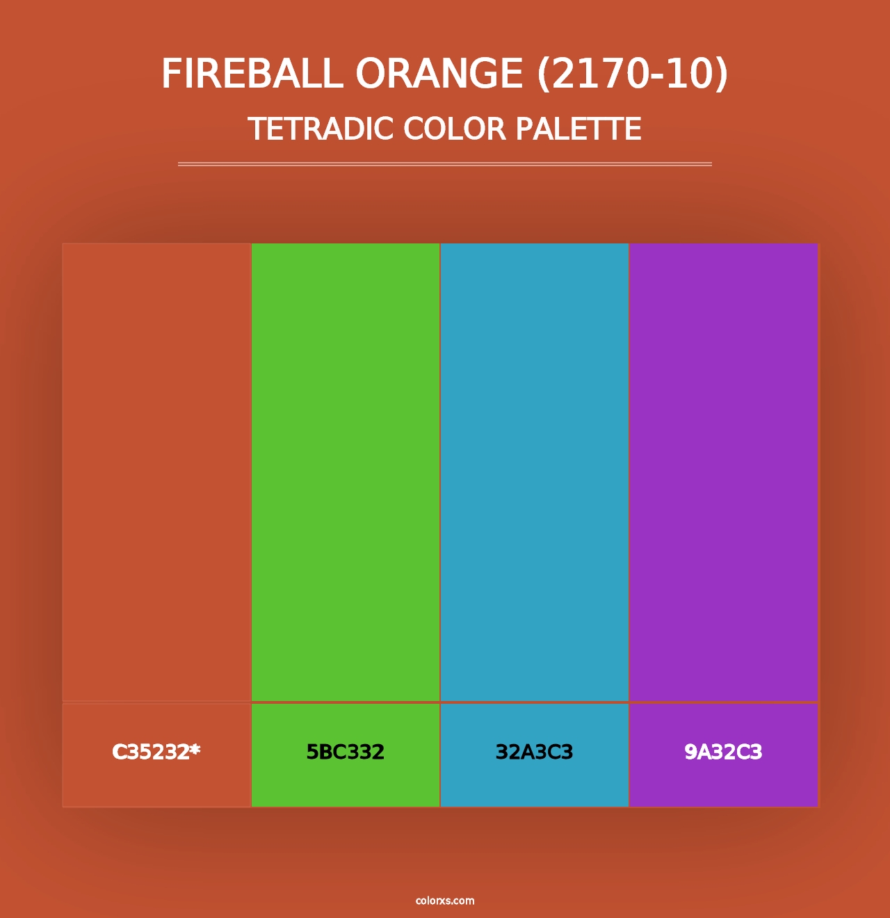 Fireball Orange (2170-10) - Tetradic Color Palette