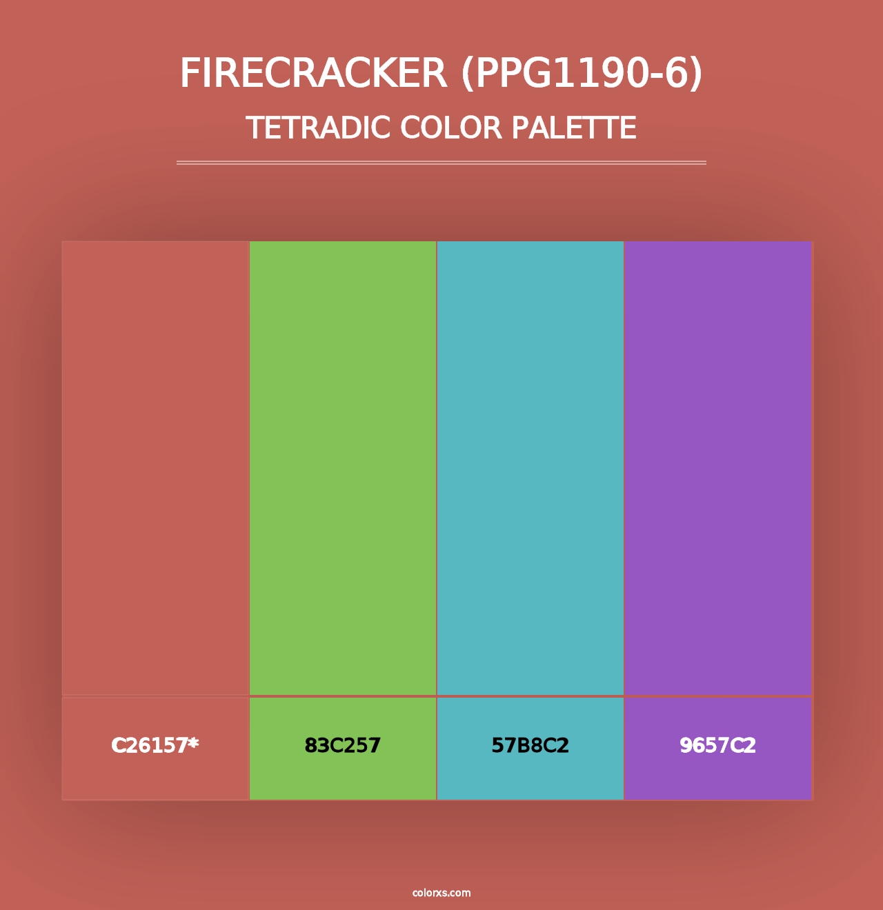 Firecracker (PPG1190-6) - Tetradic Color Palette