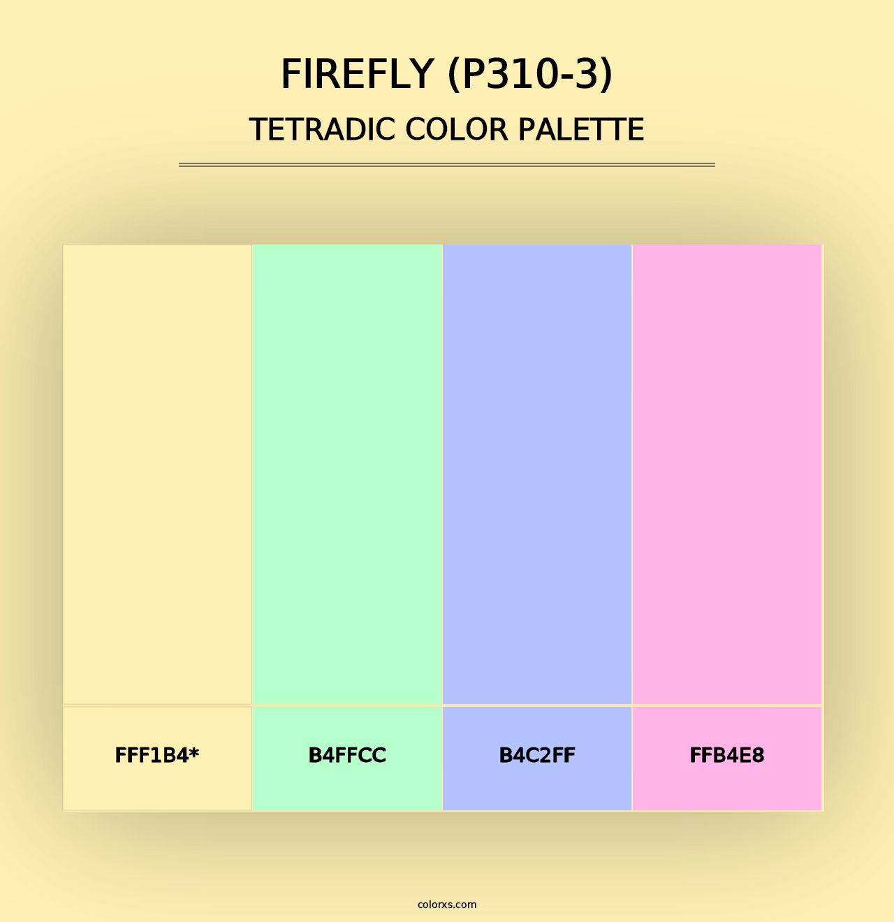 Firefly (P310-3) - Tetradic Color Palette