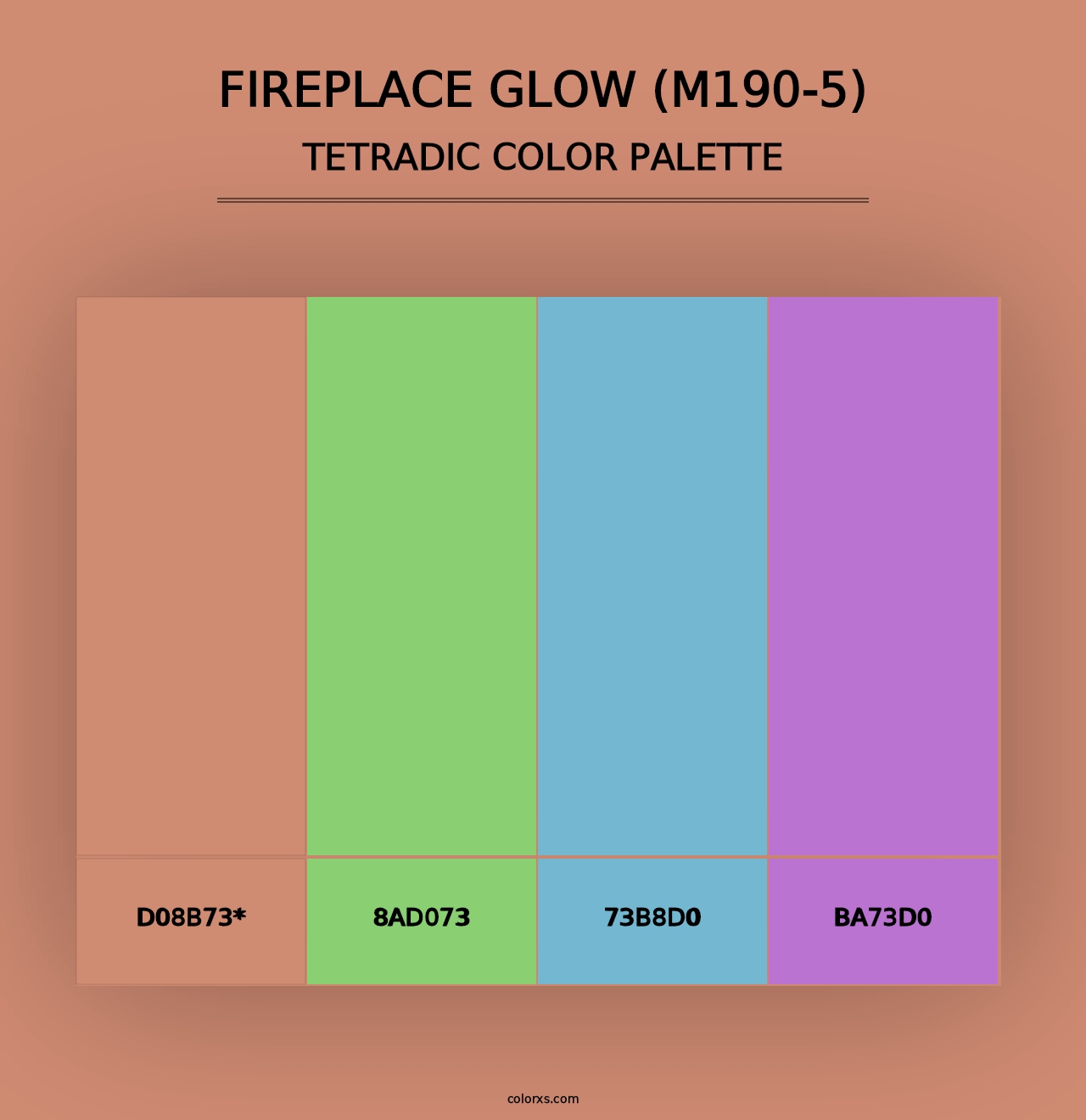 Fireplace Glow (M190-5) - Tetradic Color Palette