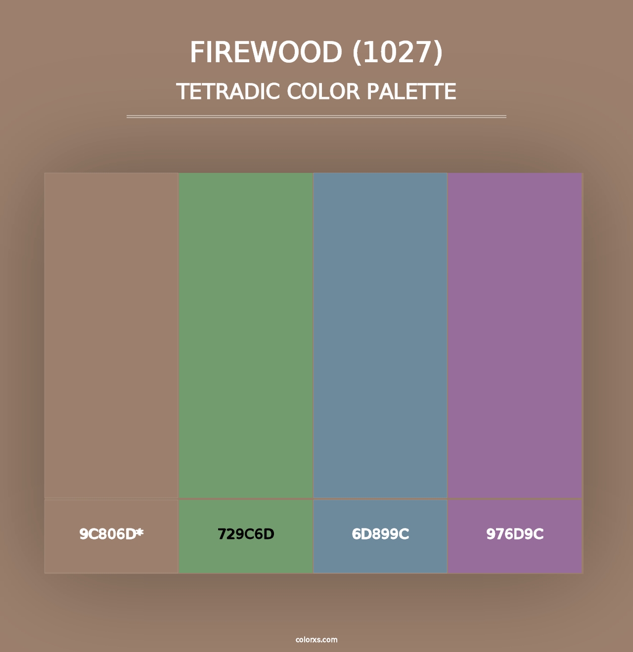 Firewood (1027) - Tetradic Color Palette