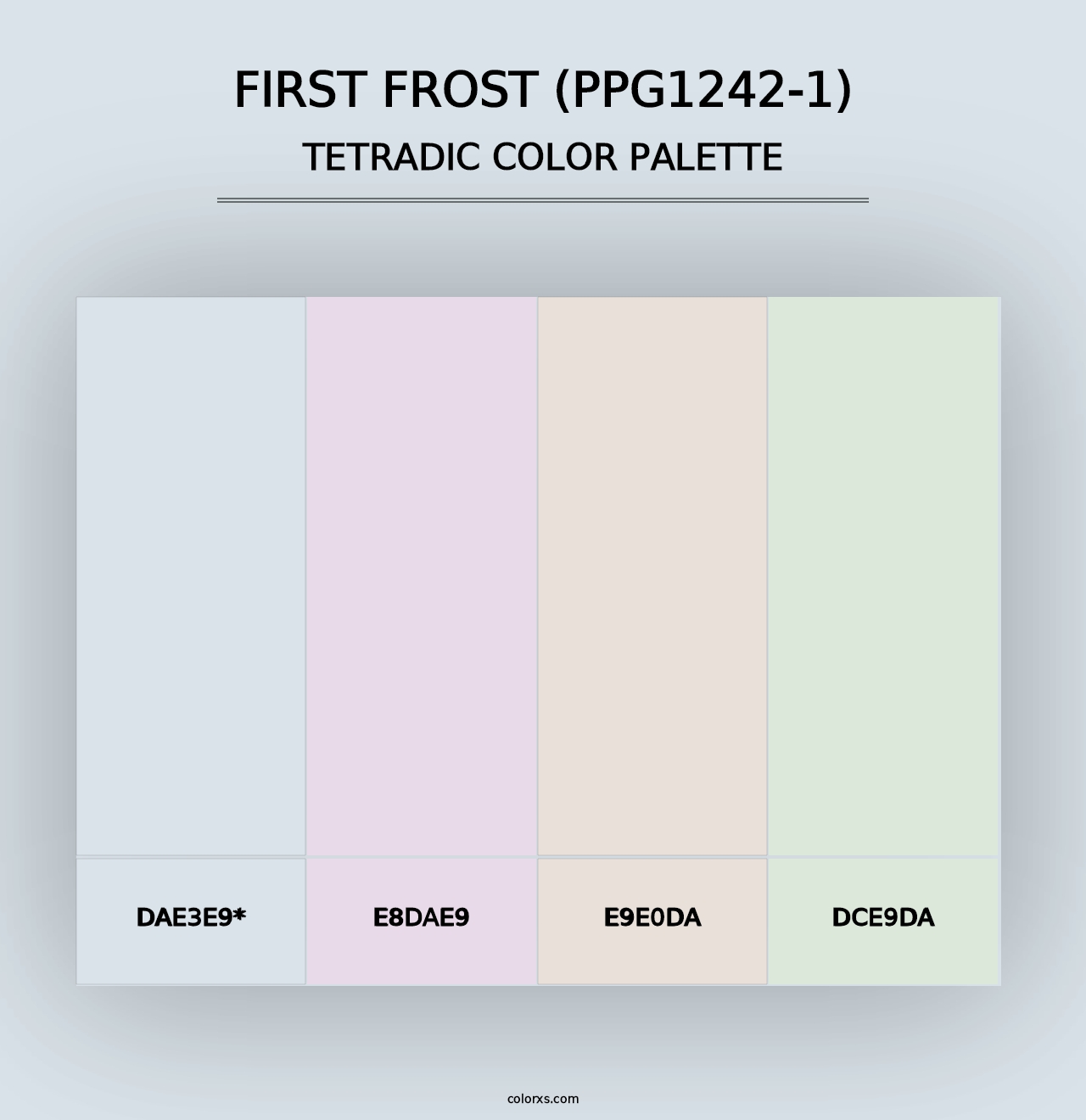 First Frost (PPG1242-1) - Tetradic Color Palette