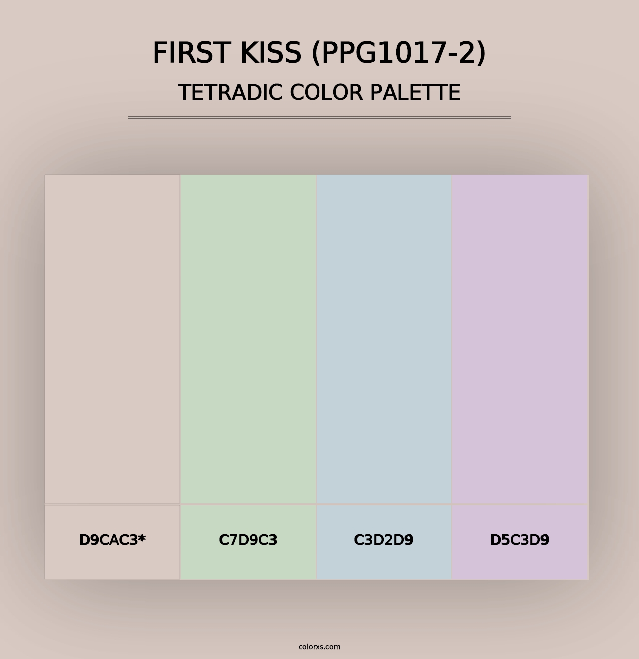 First Kiss (PPG1017-2) - Tetradic Color Palette