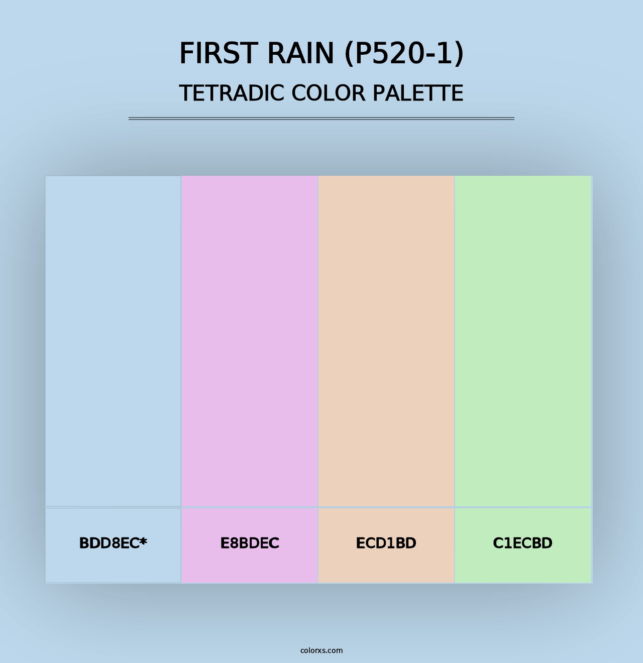 First Rain (P520-1) - Tetradic Color Palette