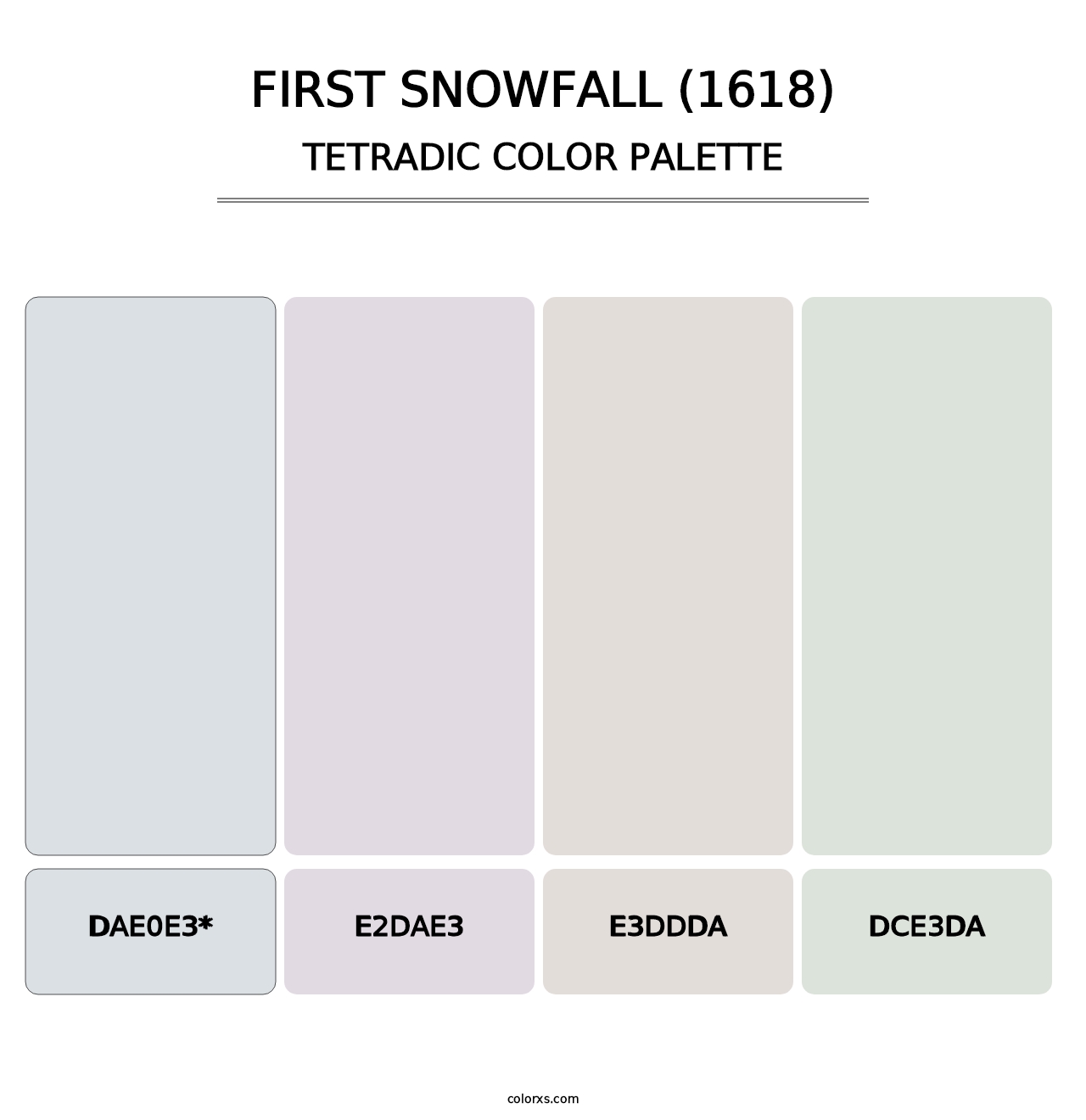 First Snowfall (1618) - Tetradic Color Palette