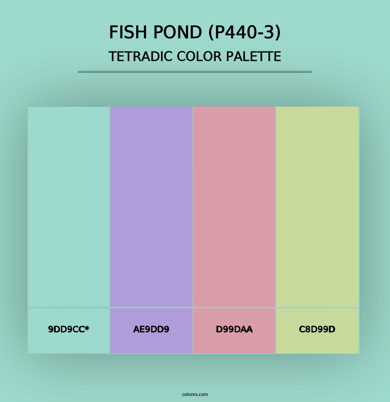 Fish Pond (P440-3) - Tetradic Color Palette