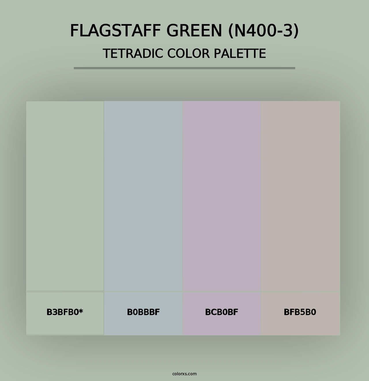 Flagstaff Green (N400-3) - Tetradic Color Palette