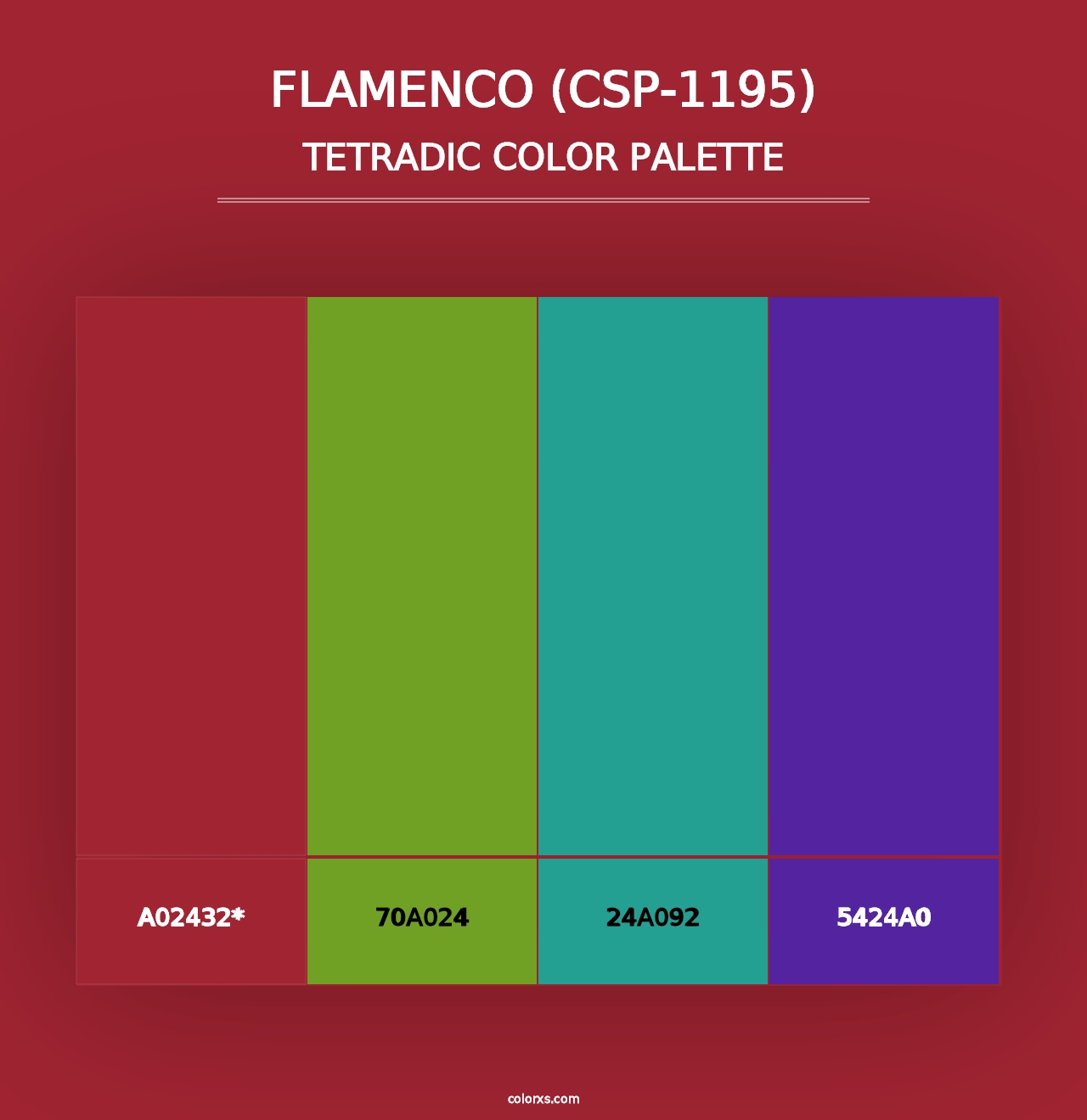 Flamenco (CSP-1195) - Tetradic Color Palette