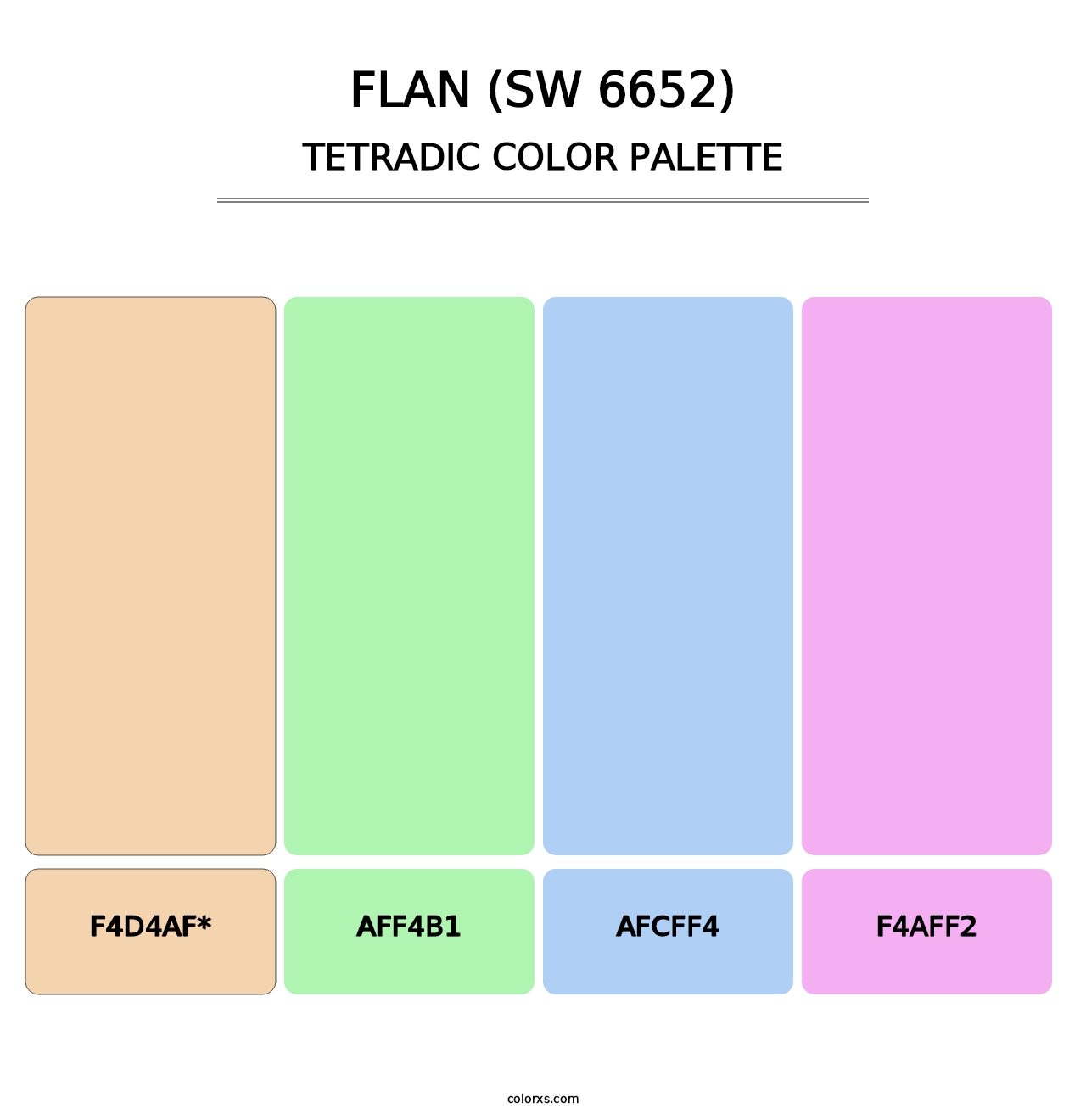 Flan (SW 6652) - Tetradic Color Palette