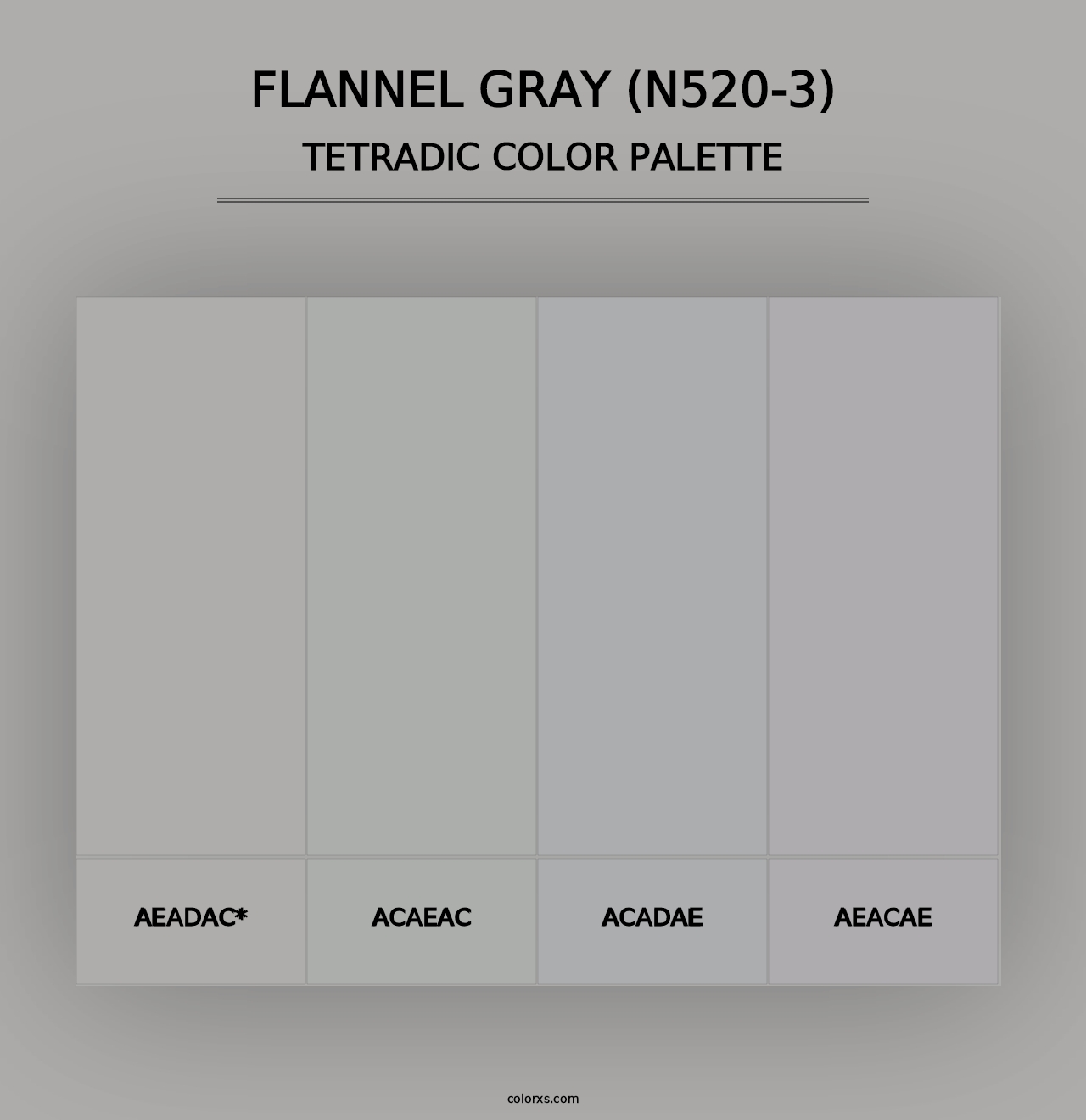 Flannel Gray (N520-3) - Tetradic Color Palette